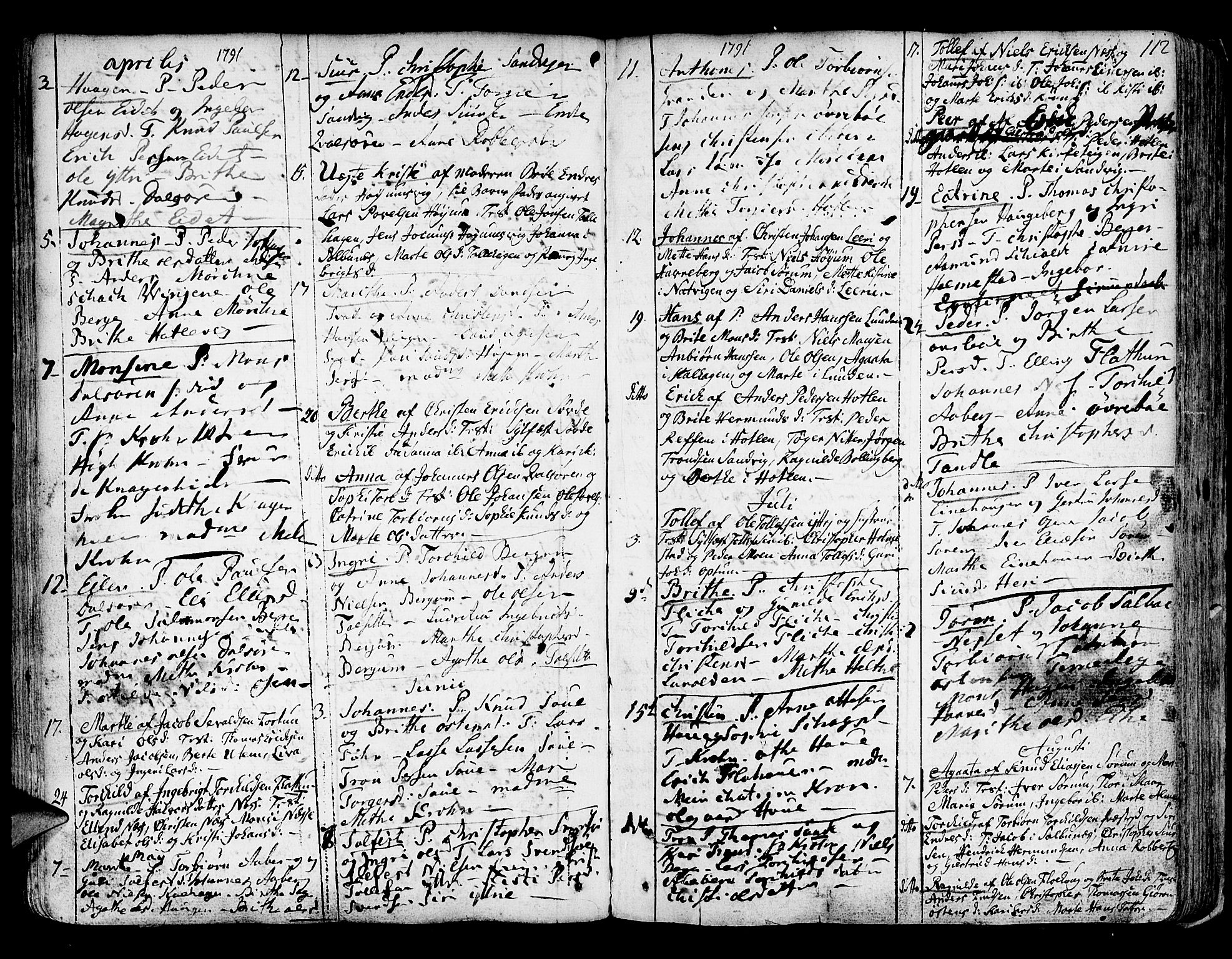 Luster sokneprestembete, AV/SAB-A-81101/H/Haa/Haaa/L0001: Parish register (official) no. A 1, 1731-1803, p. 112