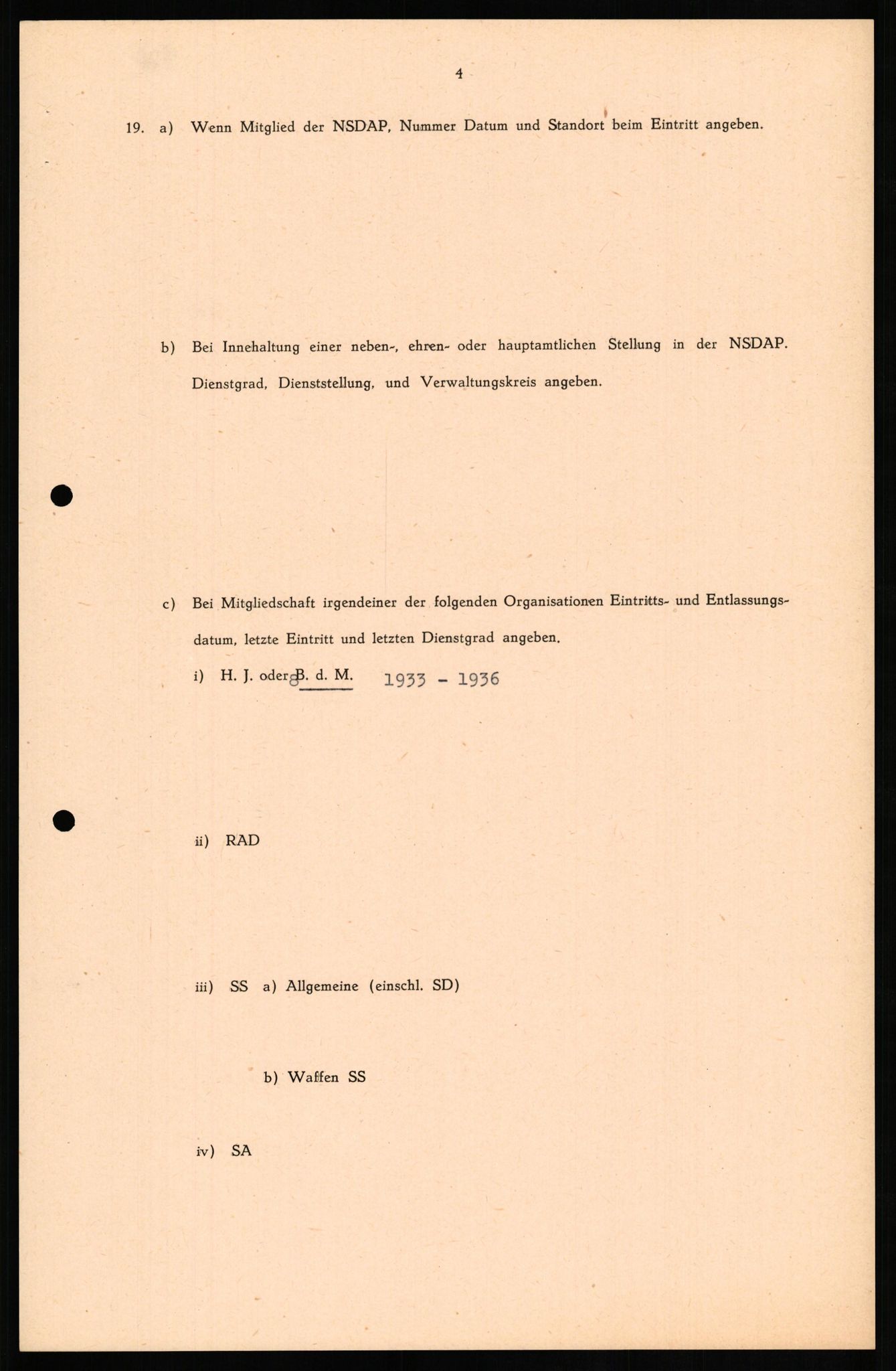 Forsvaret, Forsvarets overkommando II, RA/RAFA-3915/D/Db/L0014: CI Questionaires. Tyske okkupasjonsstyrker i Norge. Tyskere., 1945-1946, p. 436