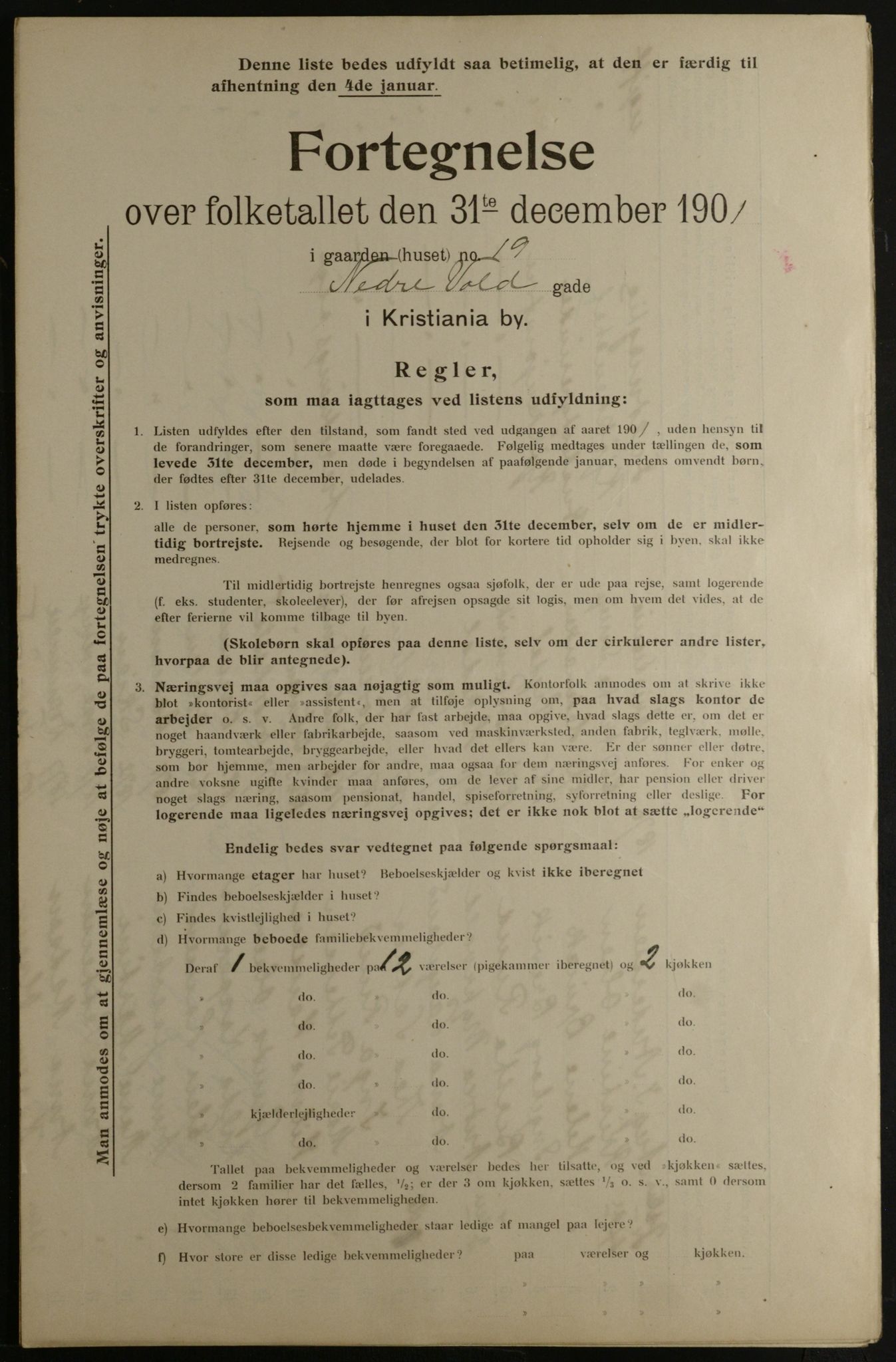 OBA, Municipal Census 1901 for Kristiania, 1901, p. 10697