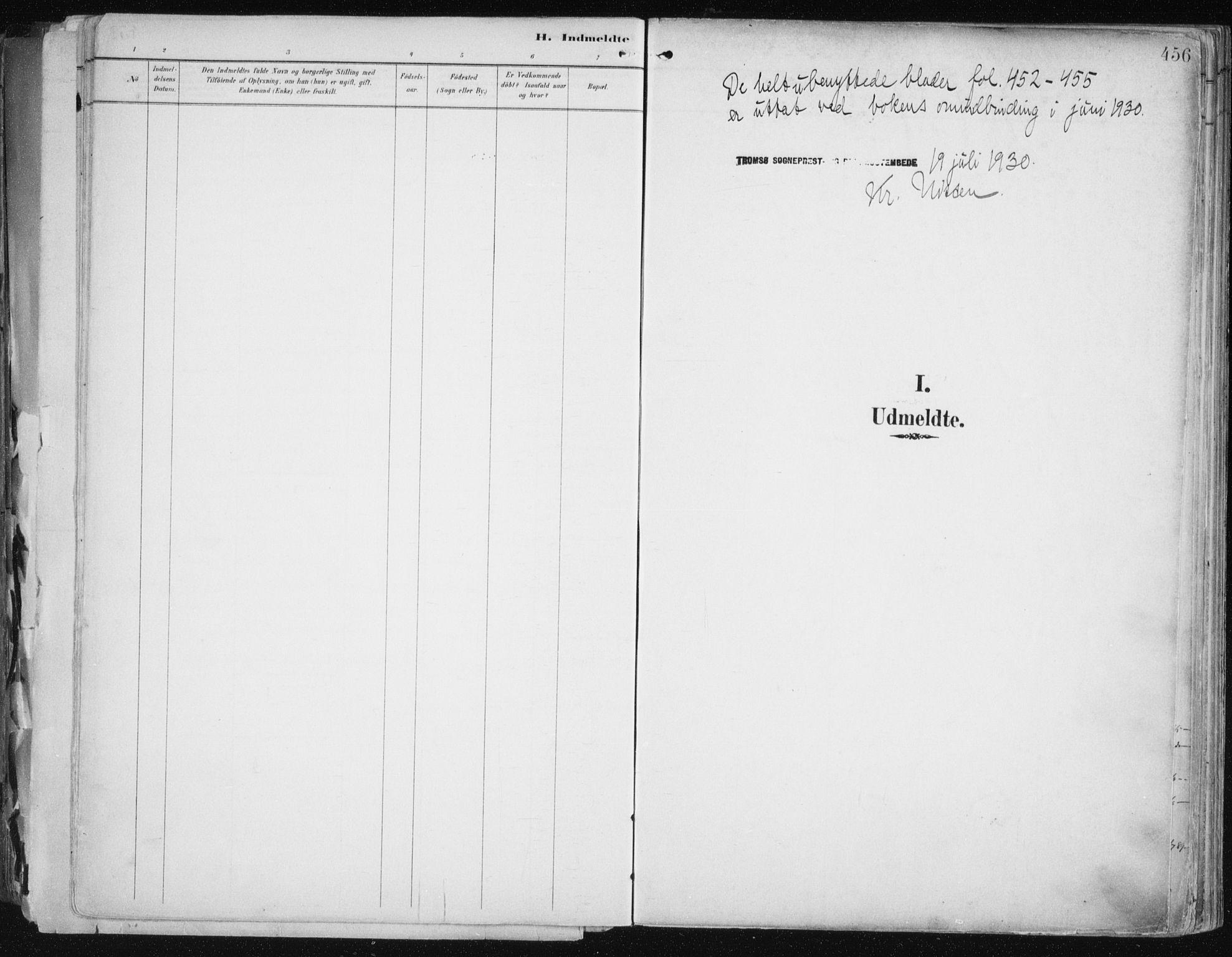 Tromsø sokneprestkontor/stiftsprosti/domprosti, SATØ/S-1343/G/Ga/L0015kirke: Parish register (official) no. 15, 1889-1899, p. 456