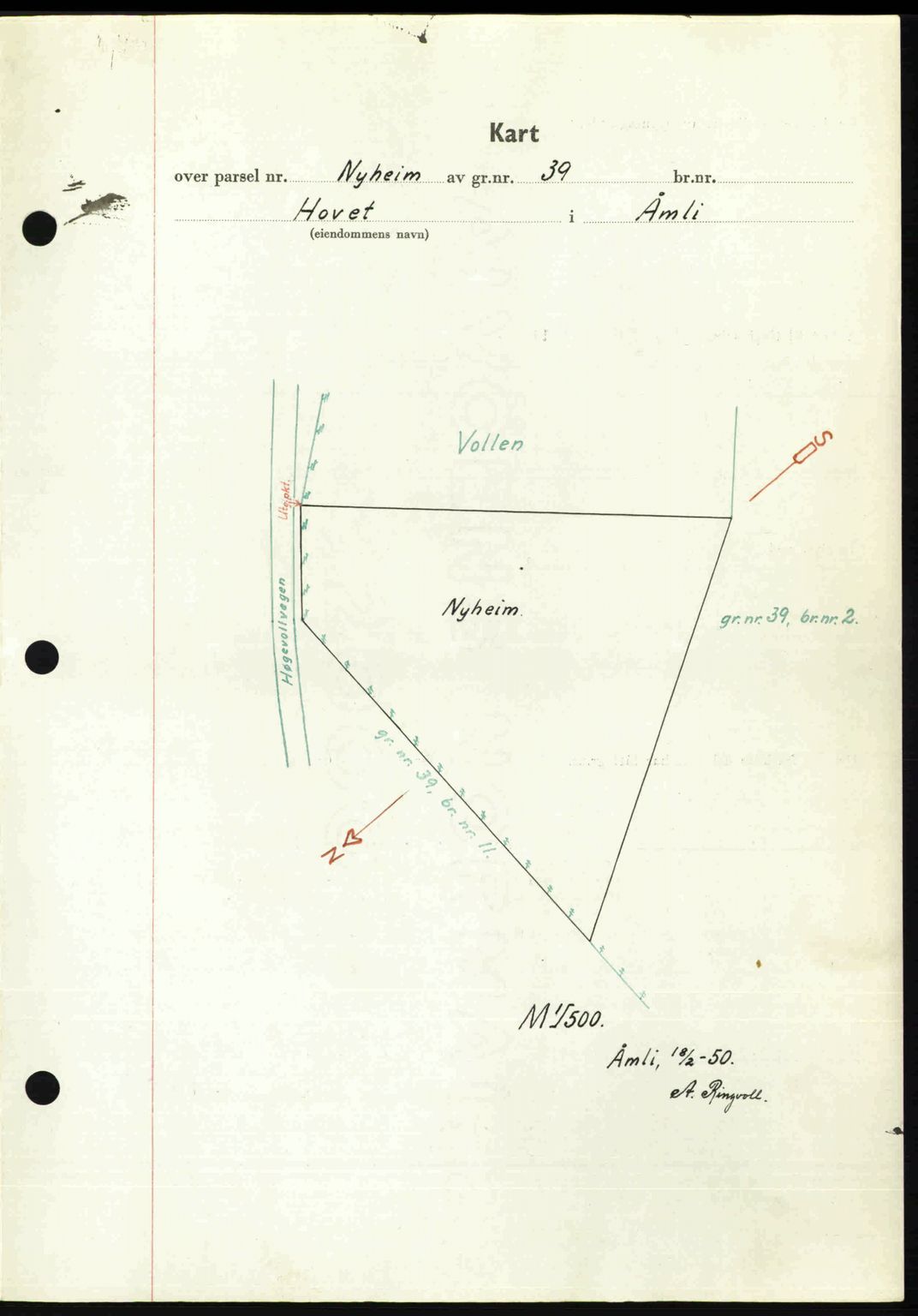 Nedenes sorenskriveri, AV/SAK-1221-0006/G/Gb/Gba/L0062: Mortgage book no. A14, 1949-1950, Diary no: : 295/1950