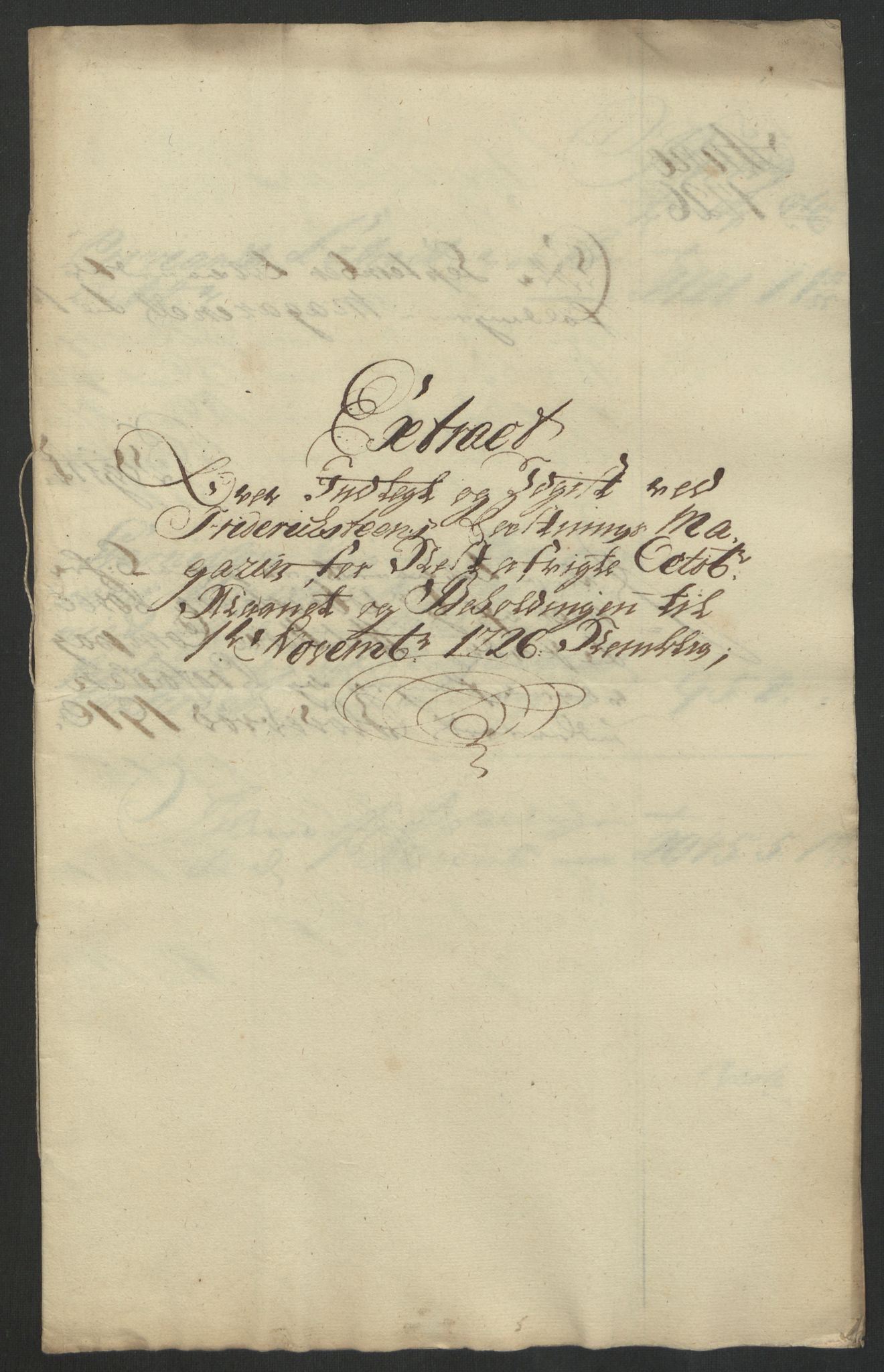 Kommanderende general (KG I) med Det norske krigsdirektorium, AV/RA-EA-5419/D/L0153: Fredriksten festning: Brev, inventarfortegnelser og regnskapsekstrakter, 1724-1729, p. 402