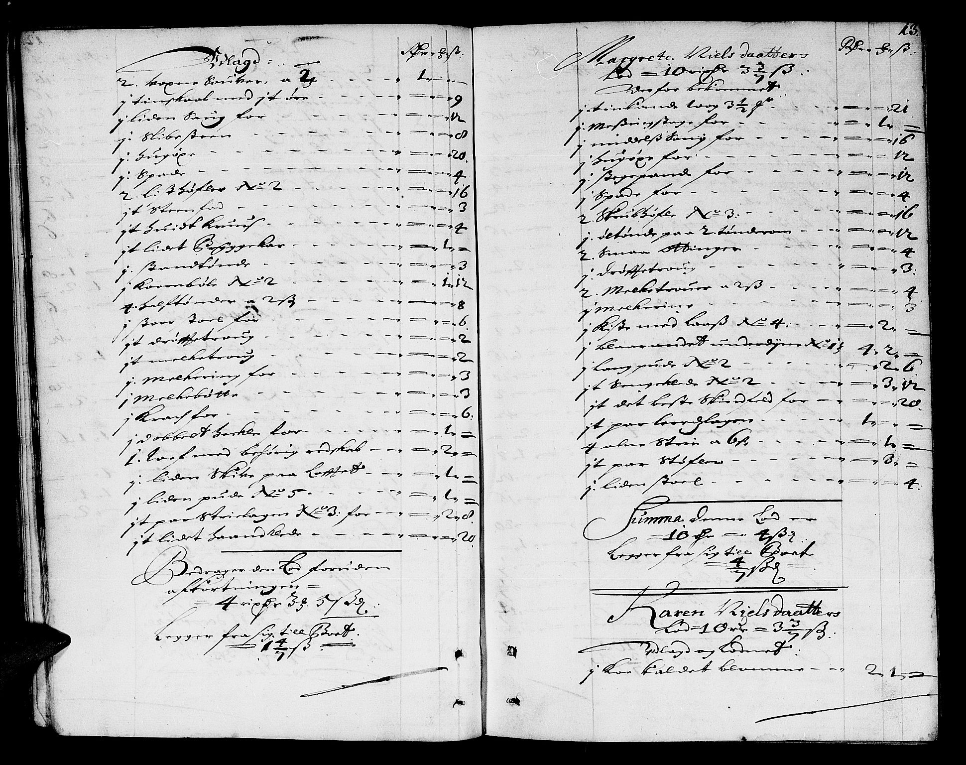 Larvik sorenskriveri, AV/SAKO-A-83/H/Hd/Hda/L0003: Skifteprotokoll, 1689-1692, p. 12b-13a