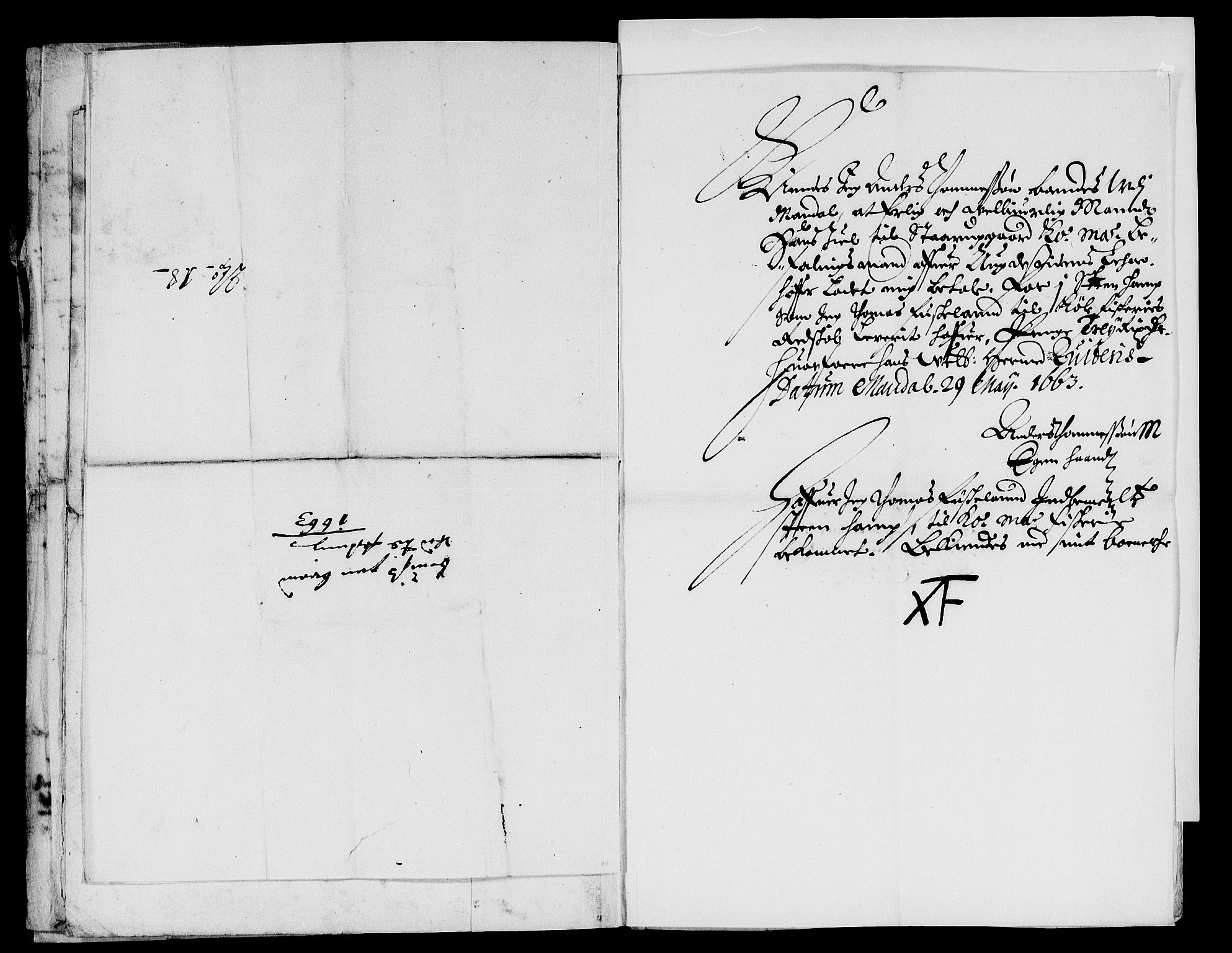 Rentekammeret inntil 1814, Reviderte regnskaper, Lensregnskaper, AV/RA-EA-5023/R/Rb/Rbq/L0053: Nedenes len. Mandals len. Råbyggelag. Laksefisket i Mandals len., 1629-1663
