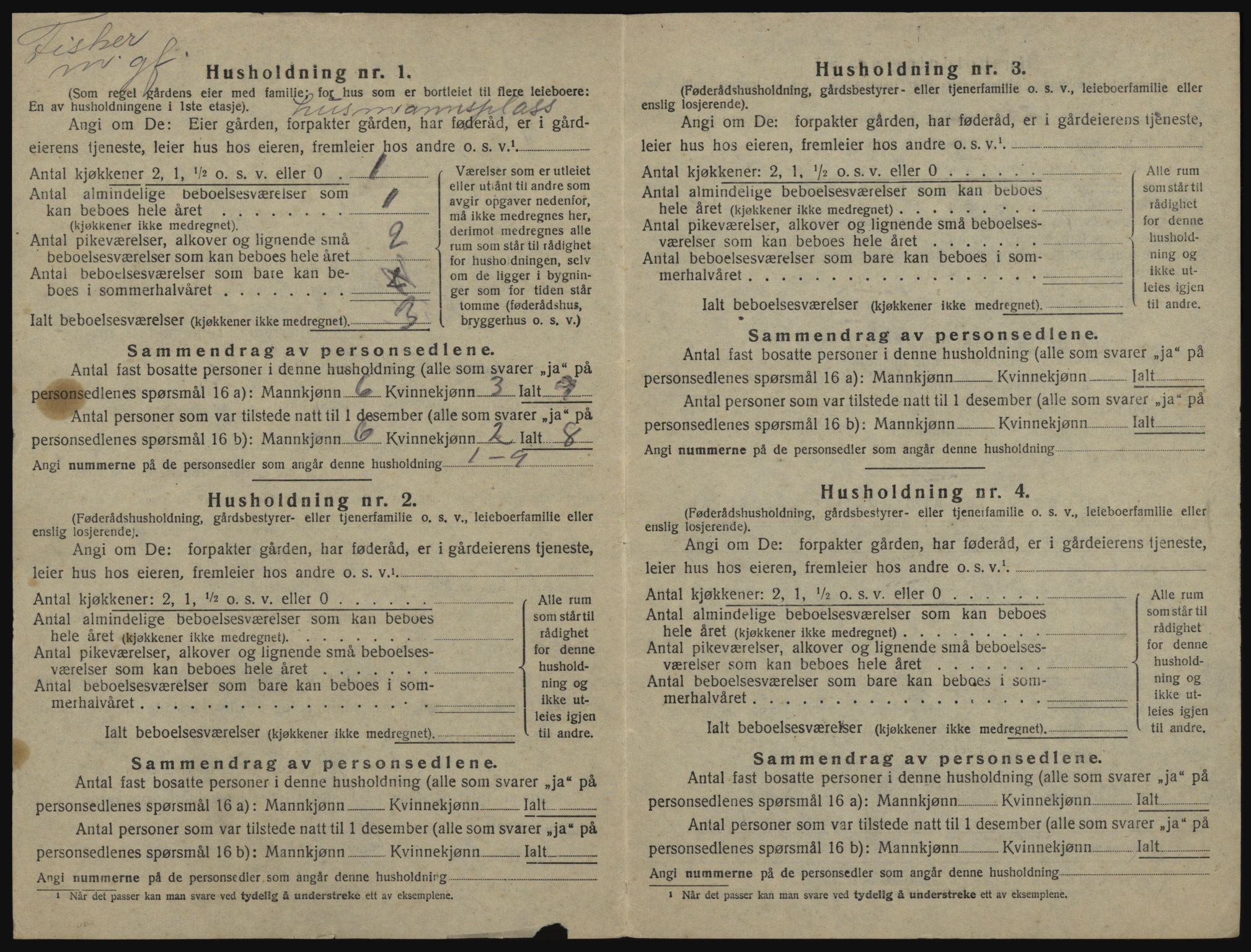 SATØ, 1920 census for Sørfjord, 1920, p. 58