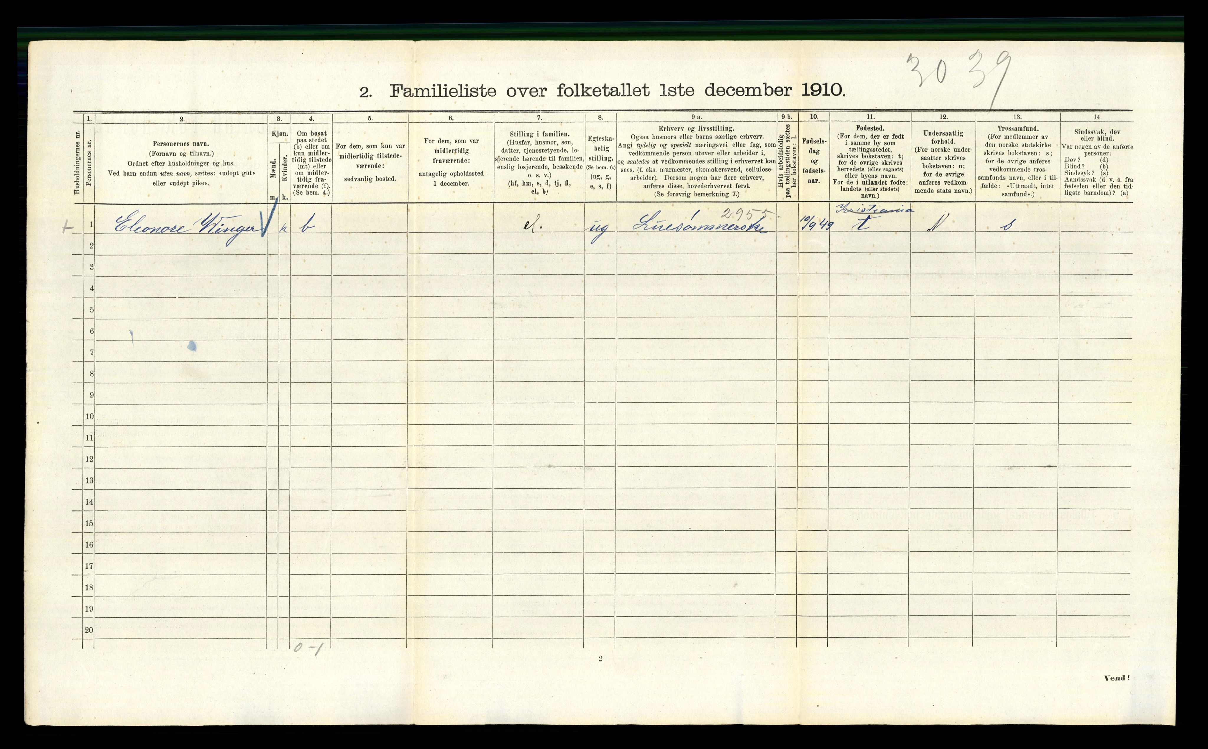 RA, 1910 census for Kristiania, 1910, p. 1776