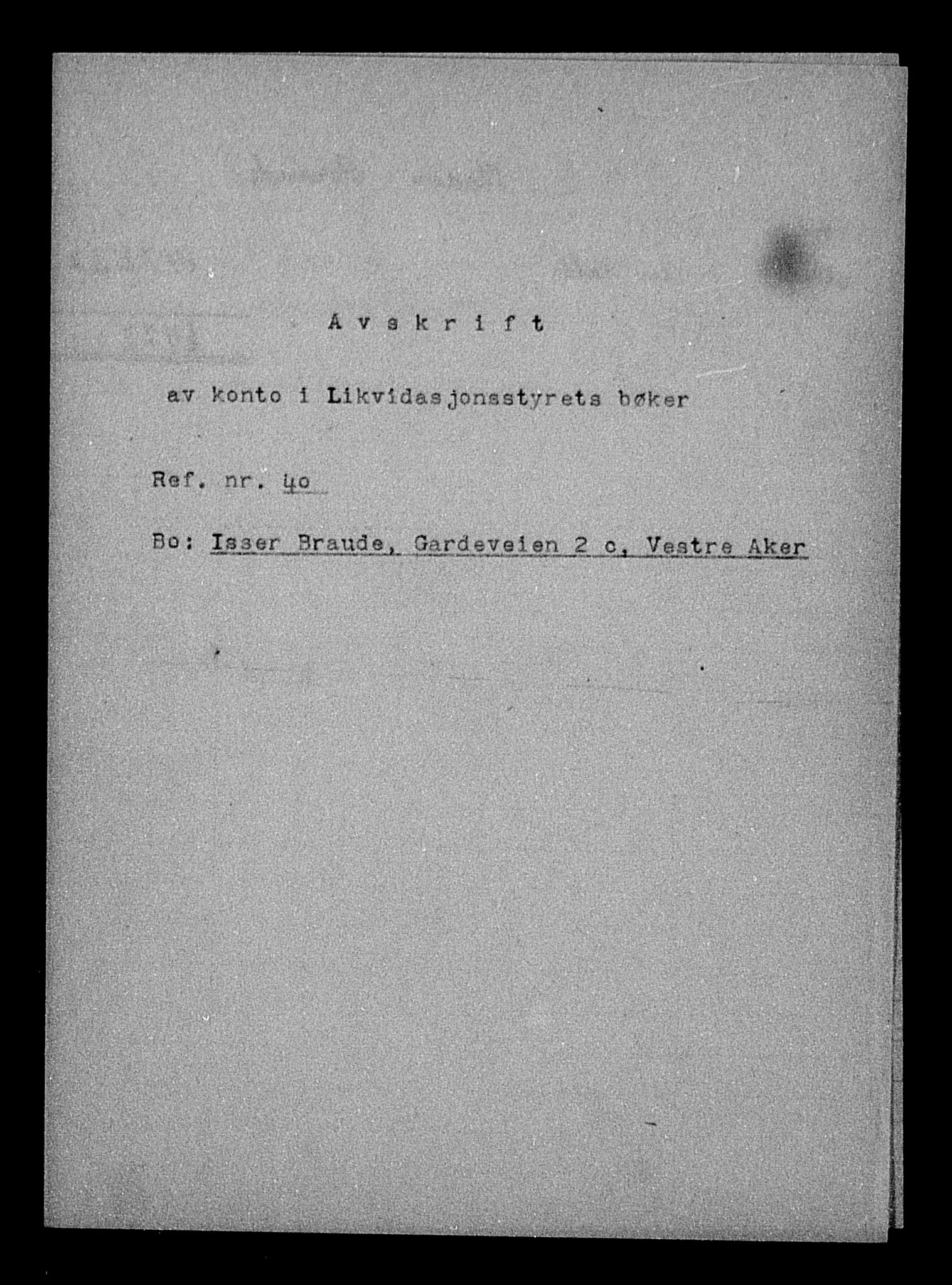 Justisdepartementet, Tilbakeføringskontoret for inndratte formuer, AV/RA-S-1564/H/Hc/Hcc/L0928: --, 1945-1947, p. 21