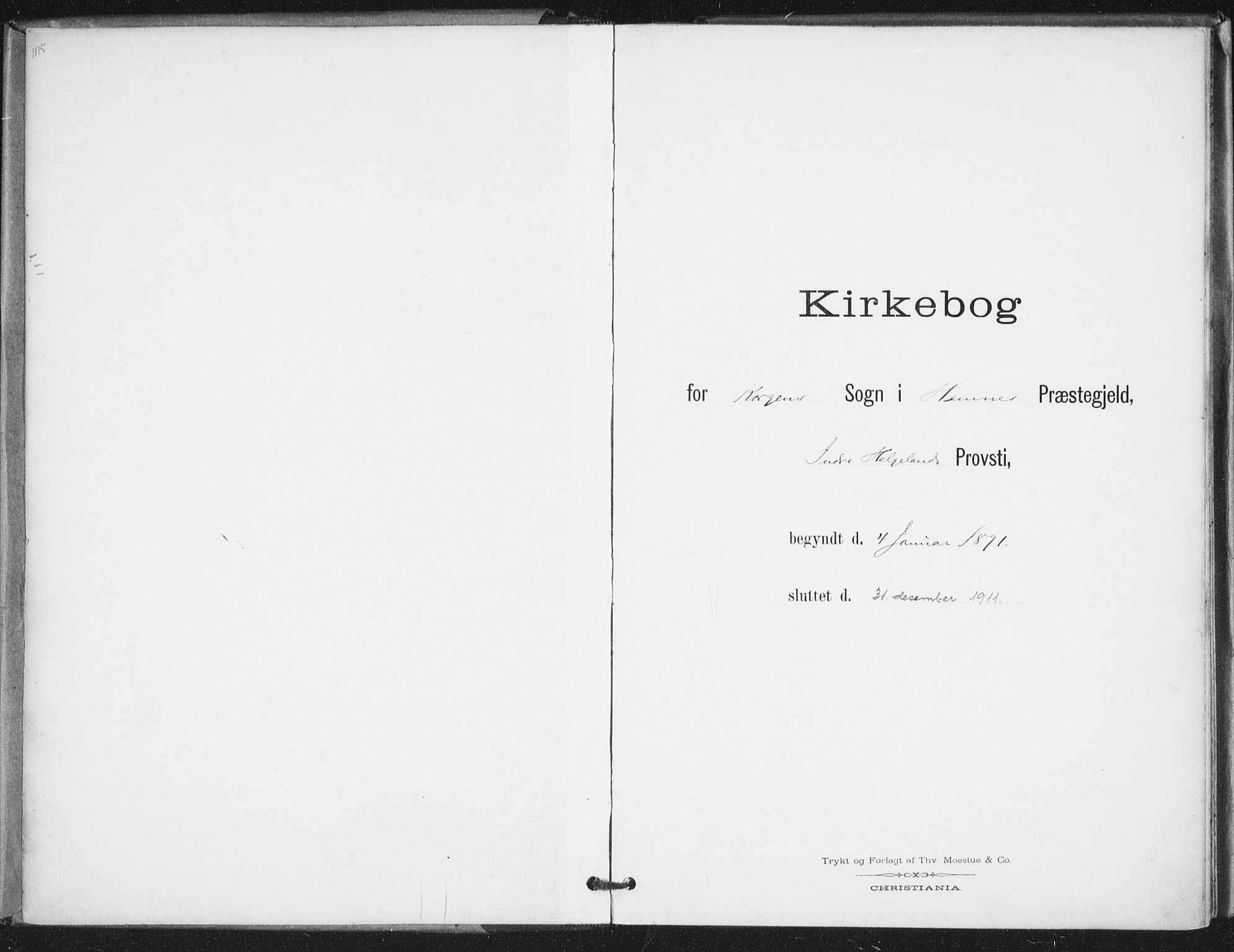 Ministerialprotokoller, klokkerbøker og fødselsregistre - Nordland, SAT/A-1459/826/L0380: Parish register (official) no. 826A03, 1891-1911