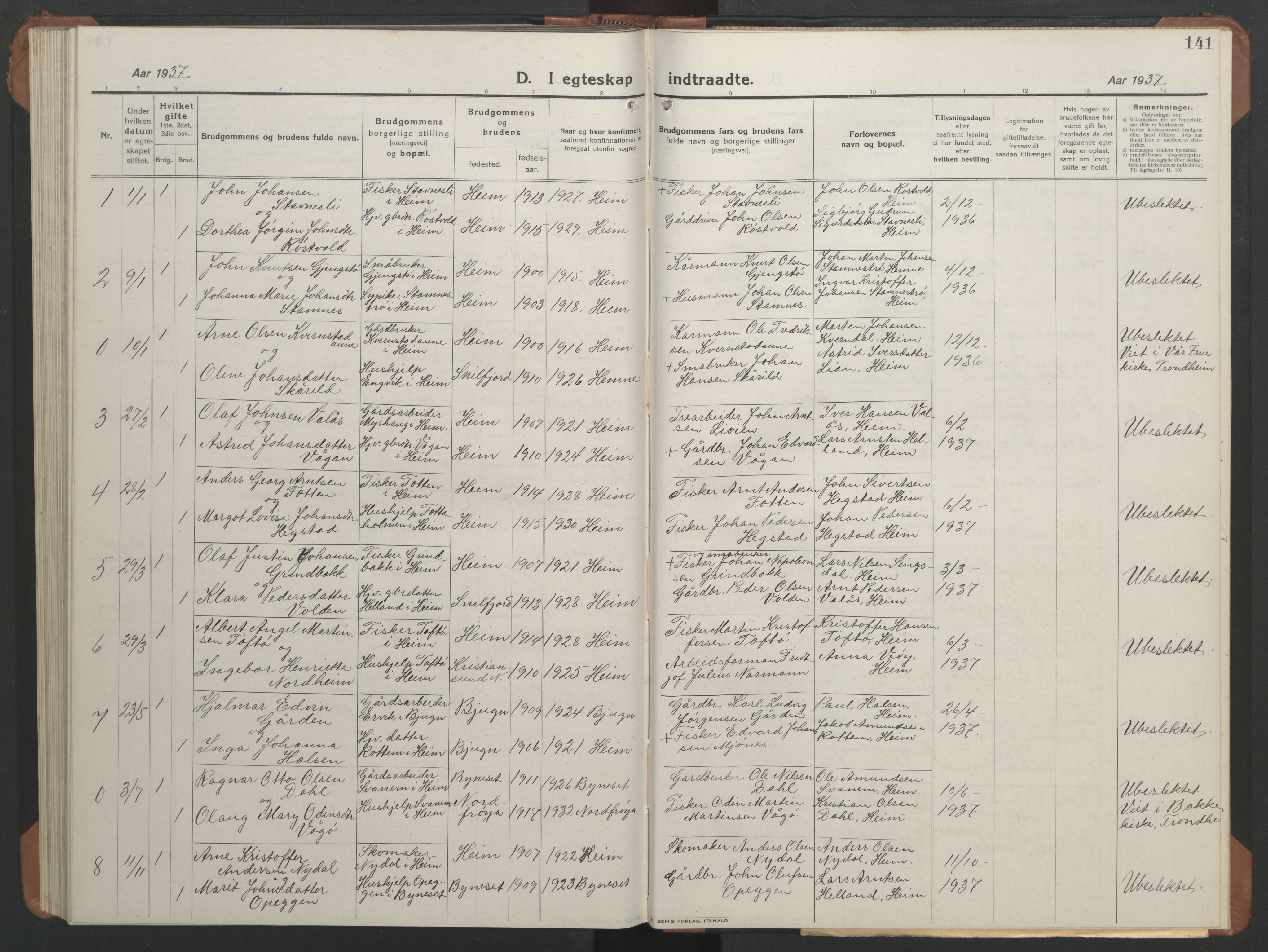 Ministerialprotokoller, klokkerbøker og fødselsregistre - Sør-Trøndelag, SAT/A-1456/633/L0521: Parish register (copy) no. 633C03, 1921-1946, p. 133