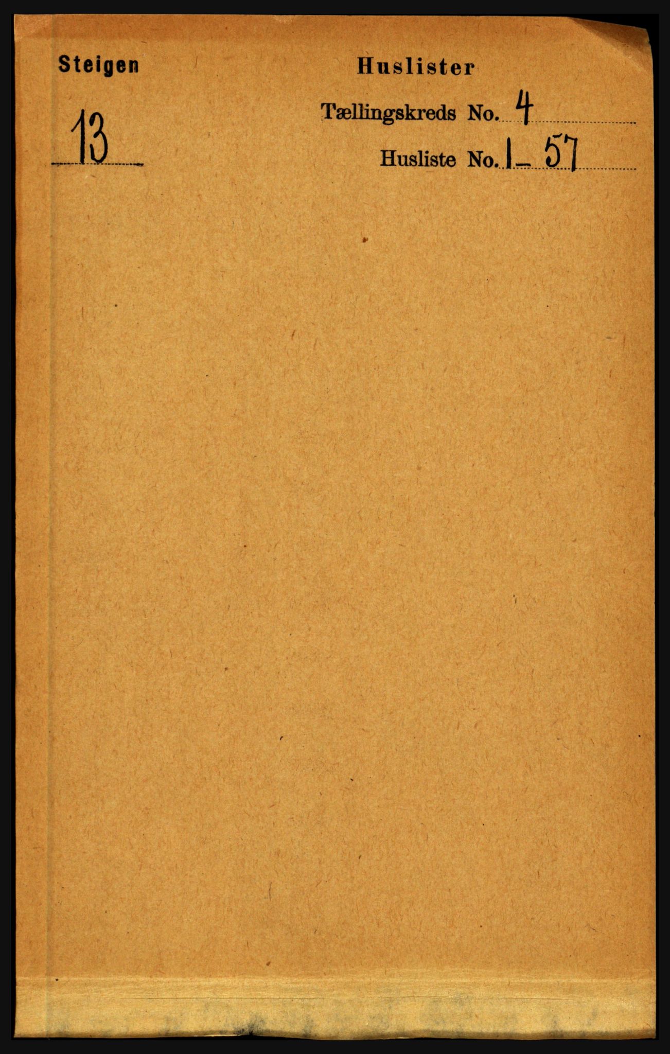 RA, 1891 census for 1848 Steigen, 1891, p. 1392