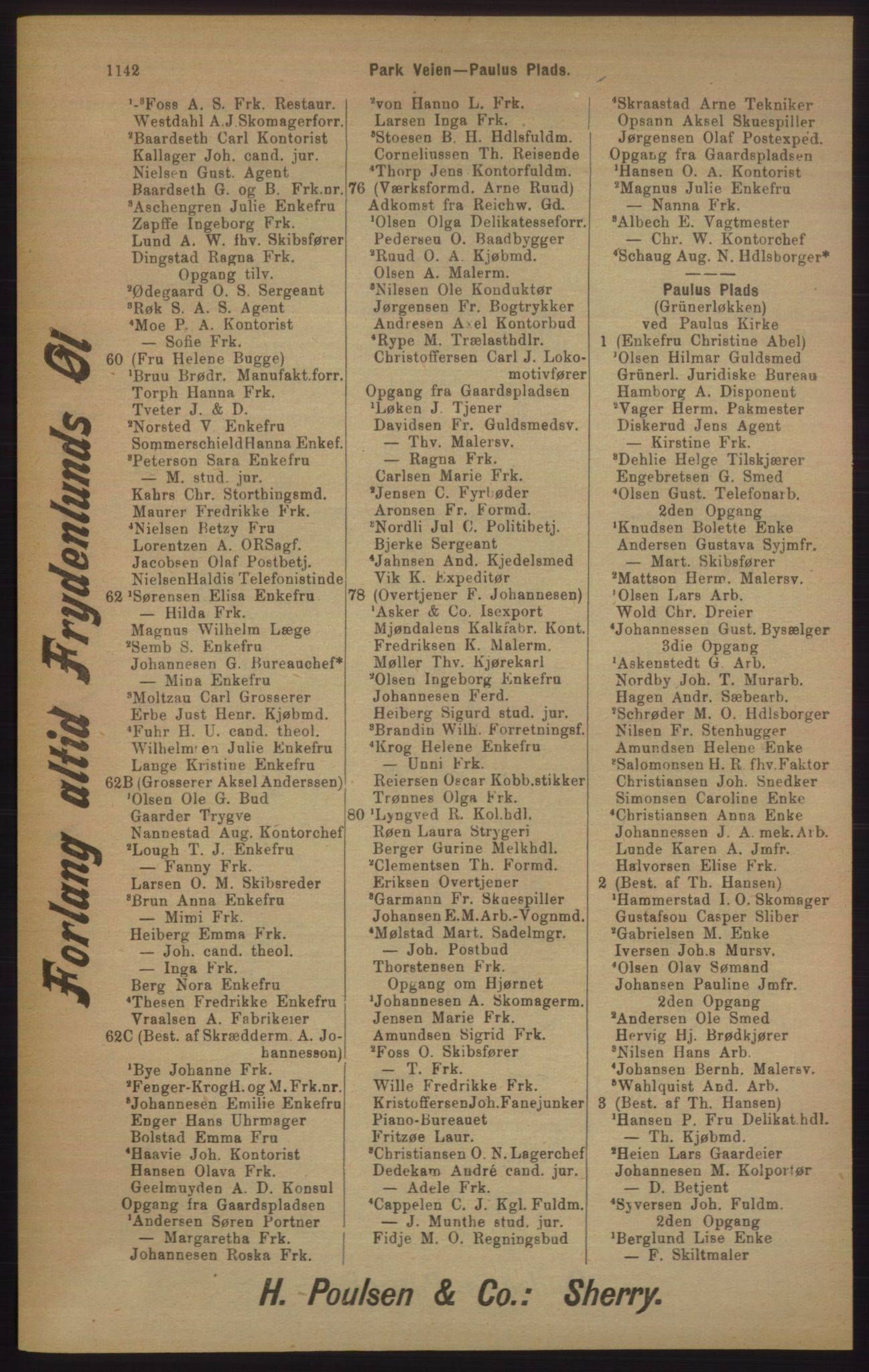 Kristiania/Oslo adressebok, PUBL/-, 1905, p. 1142