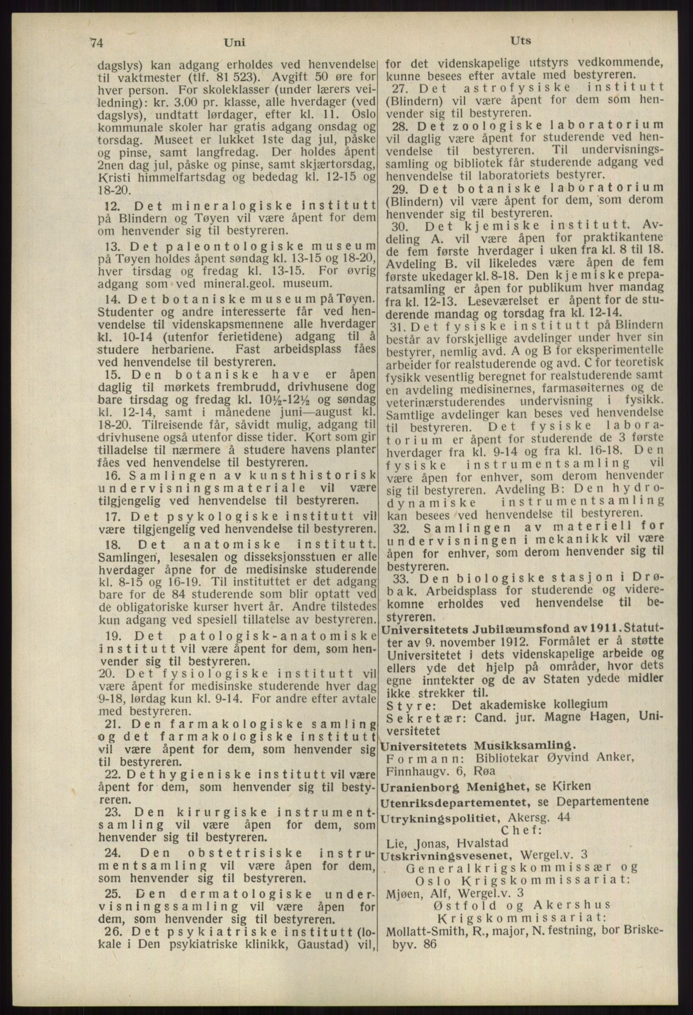 Kristiania/Oslo adressebok, PUBL/-, 1939, p. 74