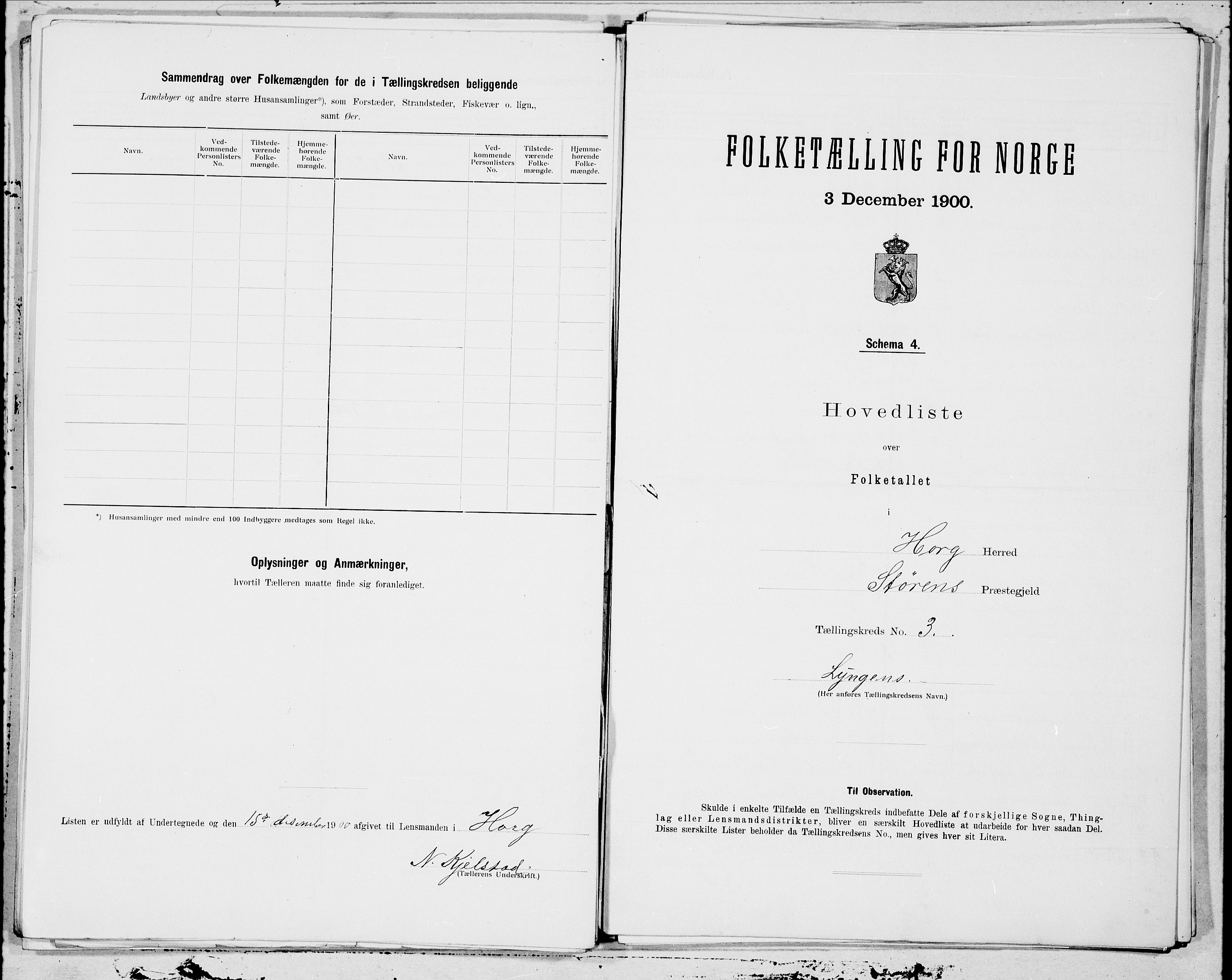 SAT, 1900 census for Horg, 1900, p. 6