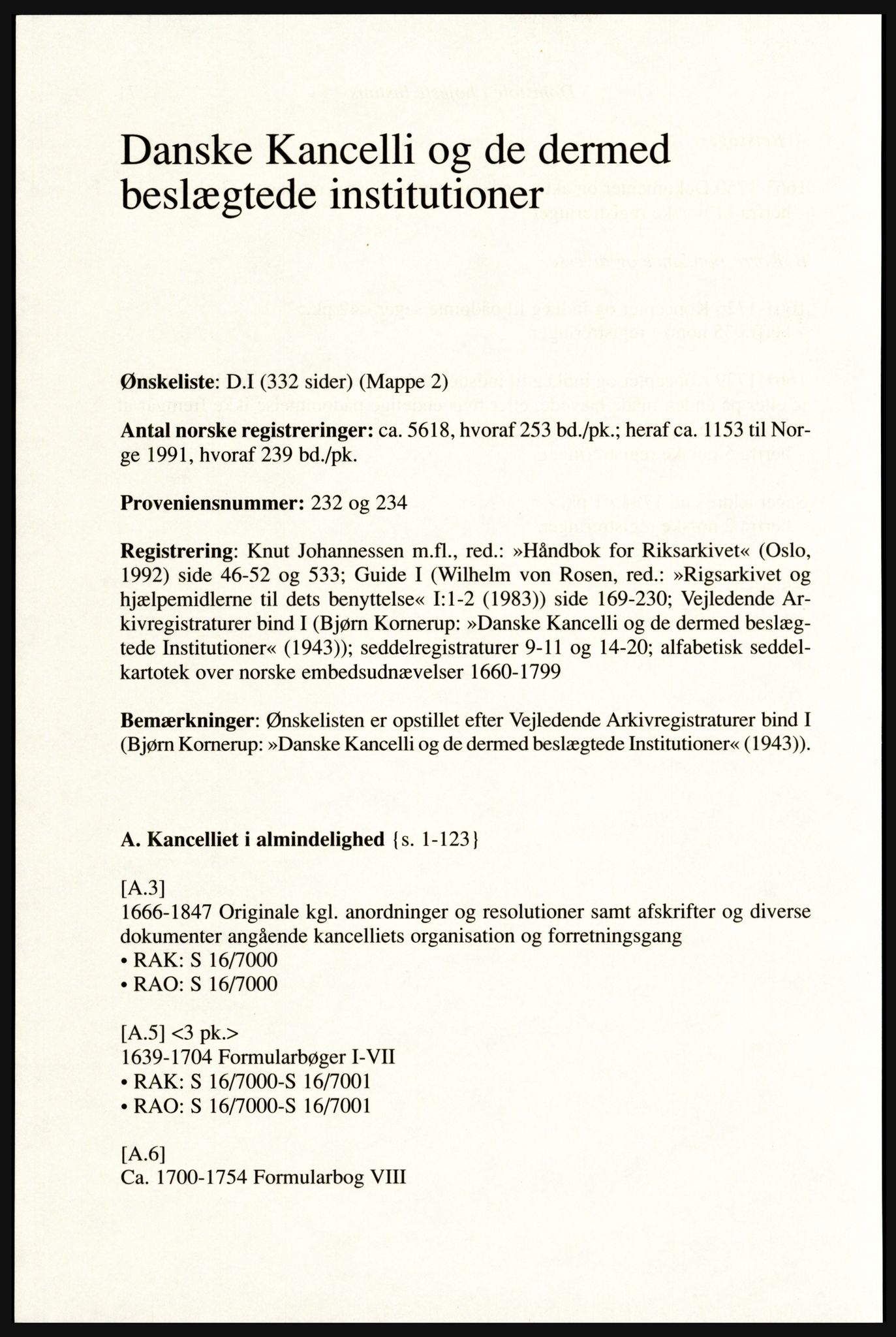 Publikasjoner utgitt av Arkivverket, PUBL/PUBL-001/A/0002: Erik Gøbel: NOREG, Tværregistratur over norgesrelevant materiale i Rigsarkivet i København (2000), 2000, p. 74