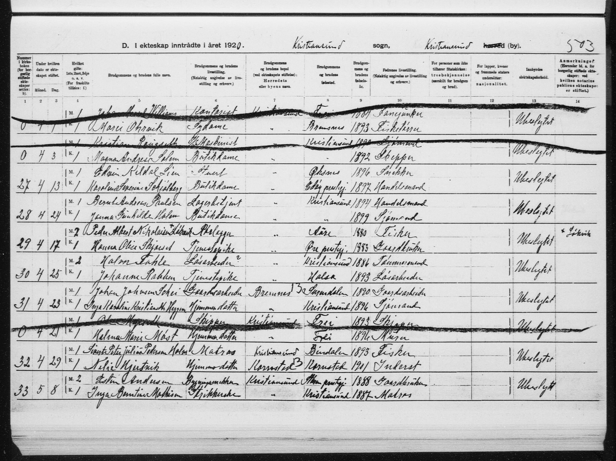 Ministerialprotokoller, klokkerbøker og fødselsregistre - Møre og Romsdal, AV/SAT-A-1454/572/L0862: Parish register (official) no. 572D06, 1917-1935