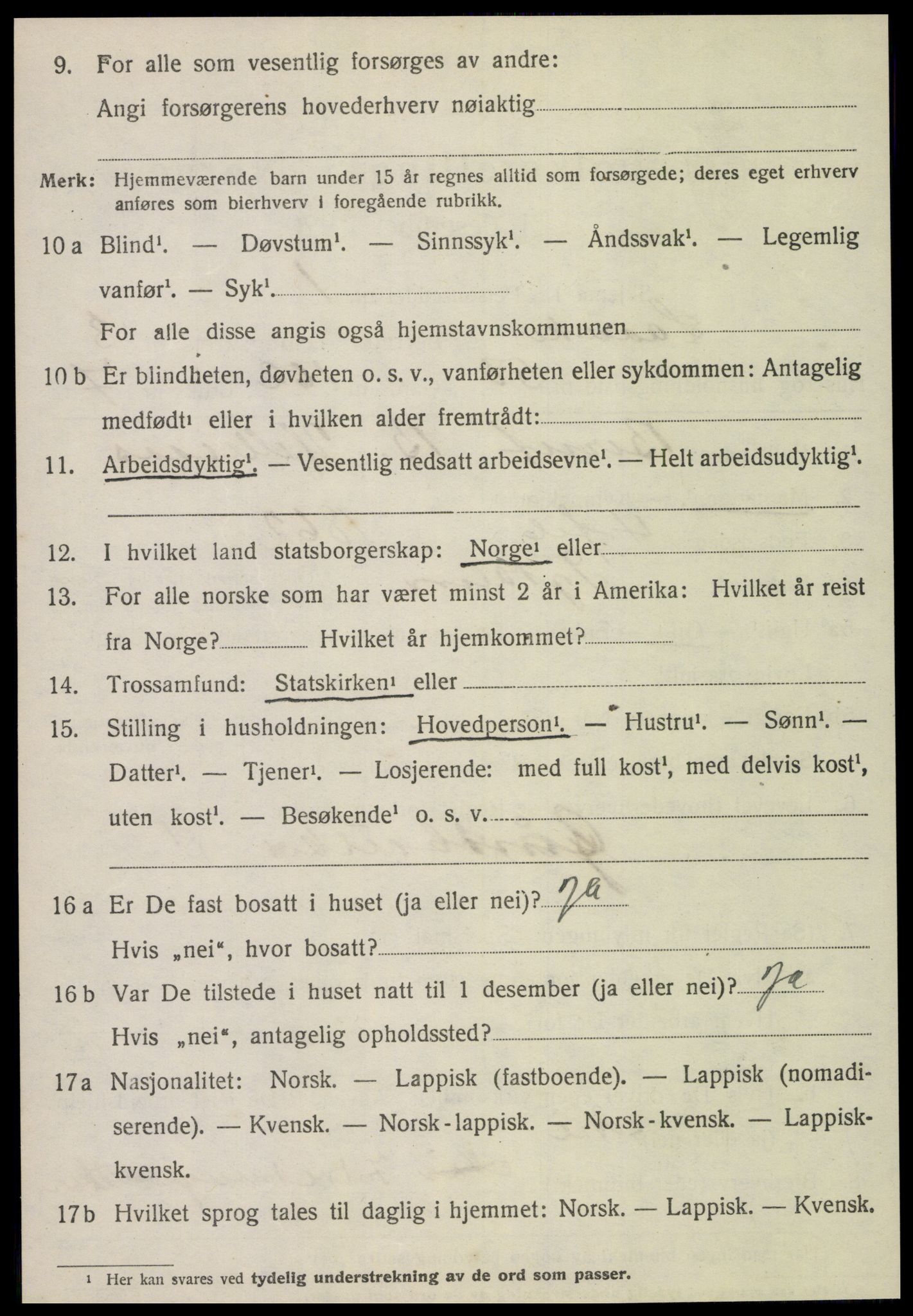 SAT, 1920 census for Lånke, 1920, p. 2291