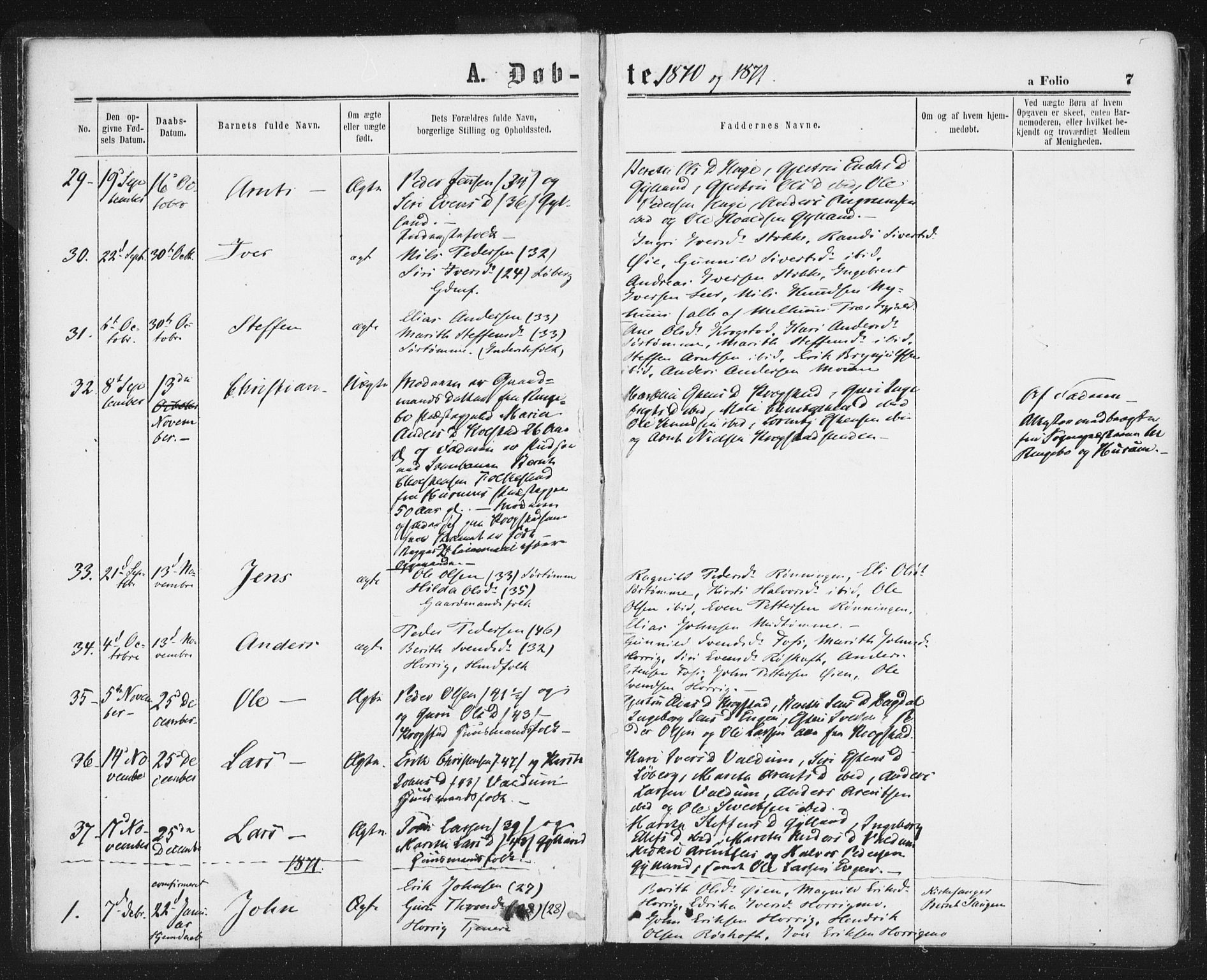 Ministerialprotokoller, klokkerbøker og fødselsregistre - Sør-Trøndelag, SAT/A-1456/692/L1104: Parish register (official) no. 692A04, 1862-1878, p. 7