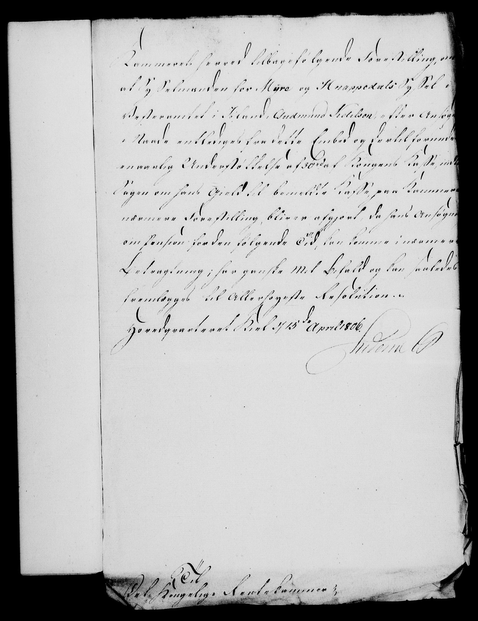 Rentekammeret, Kammerkanselliet, RA/EA-3111/G/Gf/Gfa/L0088: Norsk relasjons- og resolusjonsprotokoll (merket RK 52.88), 1806, p. 282