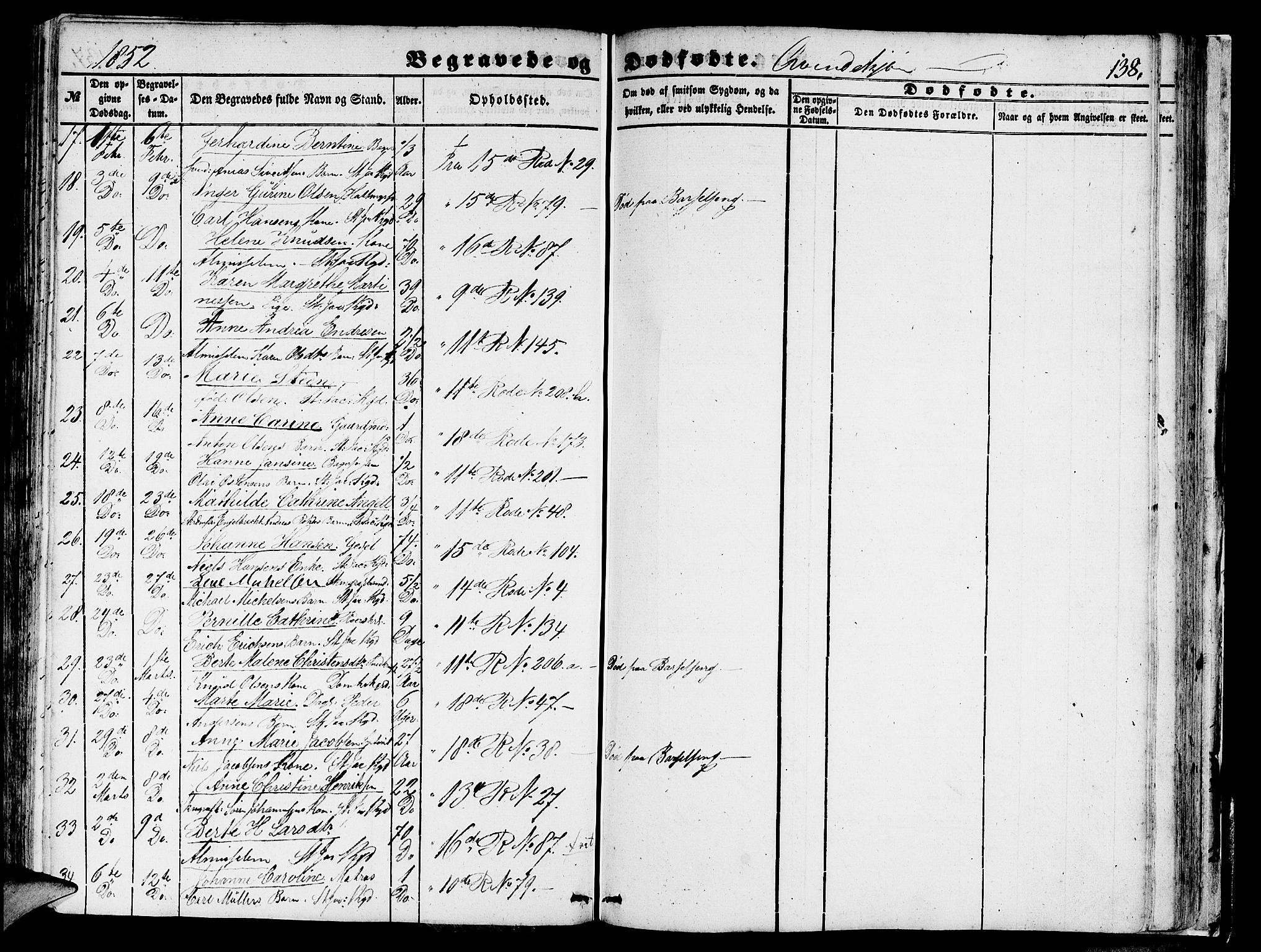 Domkirken sokneprestembete, AV/SAB-A-74801/H/Hab/L0038: Parish register (copy) no. E 2, 1847-1859, p. 138