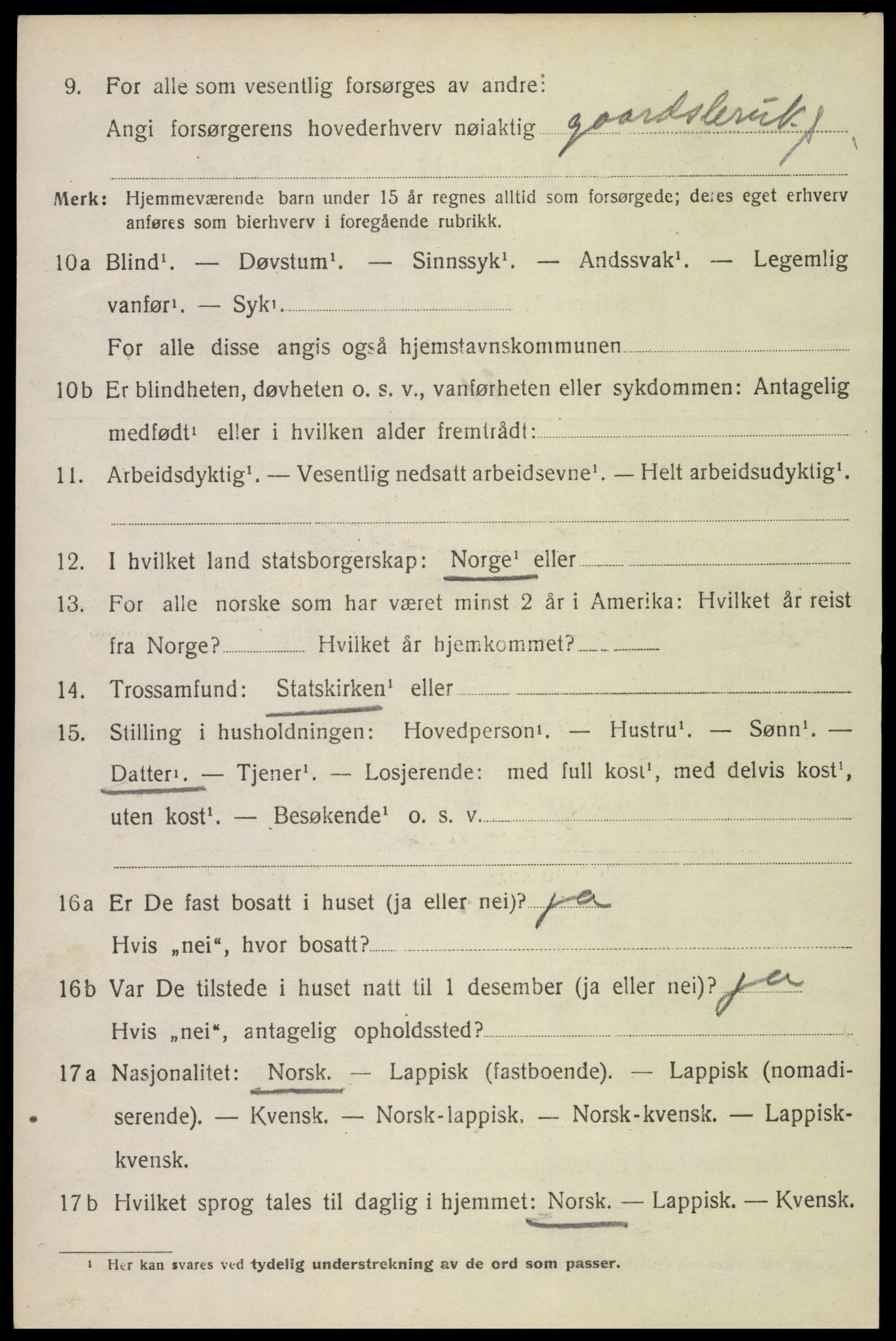 SAT, 1920 census for Borge, 1920, p. 4278