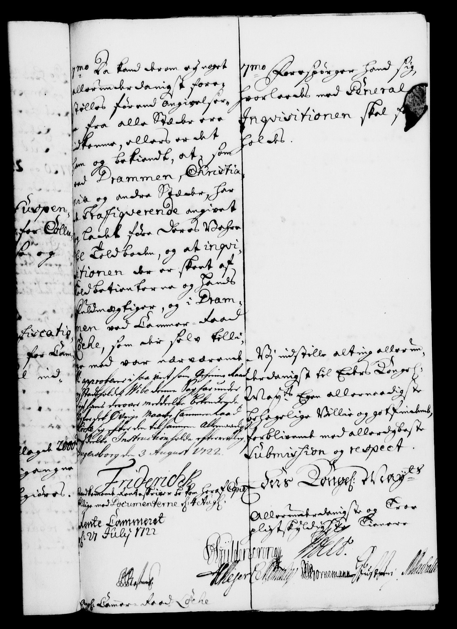 Rentekammeret, Kammerkanselliet, RA/EA-3111/G/Gf/Gfa/L0005: Norsk relasjons- og resolusjonsprotokoll (merket RK 52.5), 1722, p. 477