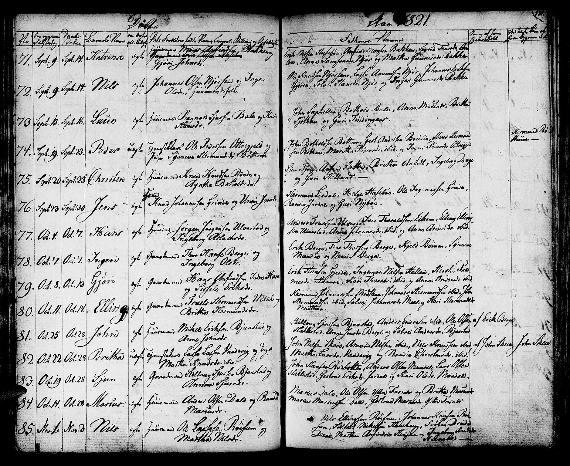 Leikanger sokneprestembete, AV/SAB-A-81001/H/Haa/Haaa/L0006: Parish register (official) no. A 6, 1810-1838, p. 131