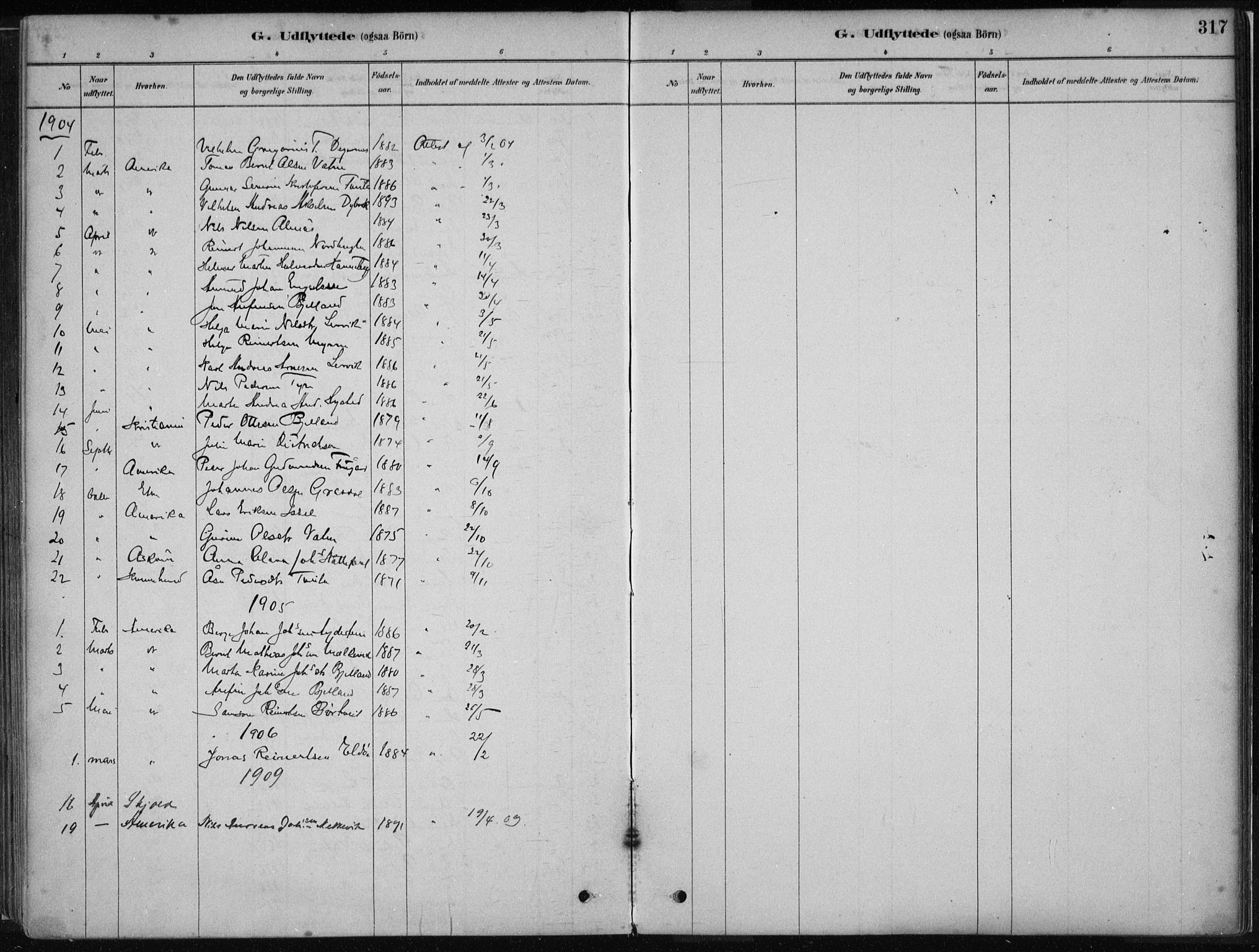 Stord sokneprestembete, SAB/A-78201/H/Haa: Parish register (official) no. B 2, 1878-1913, p. 317