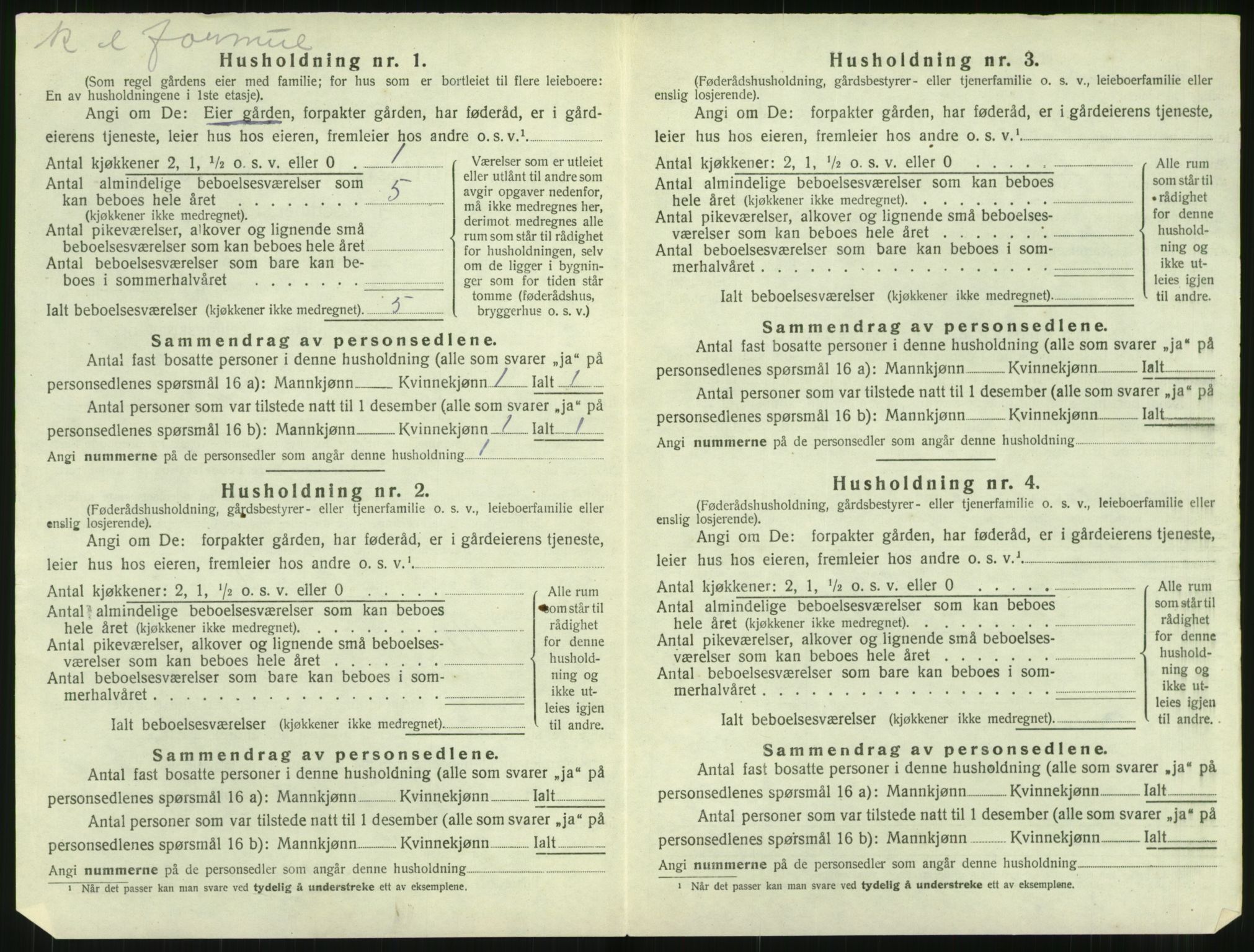 SAT, 1920 census for Bremsnes, 1920, p. 912