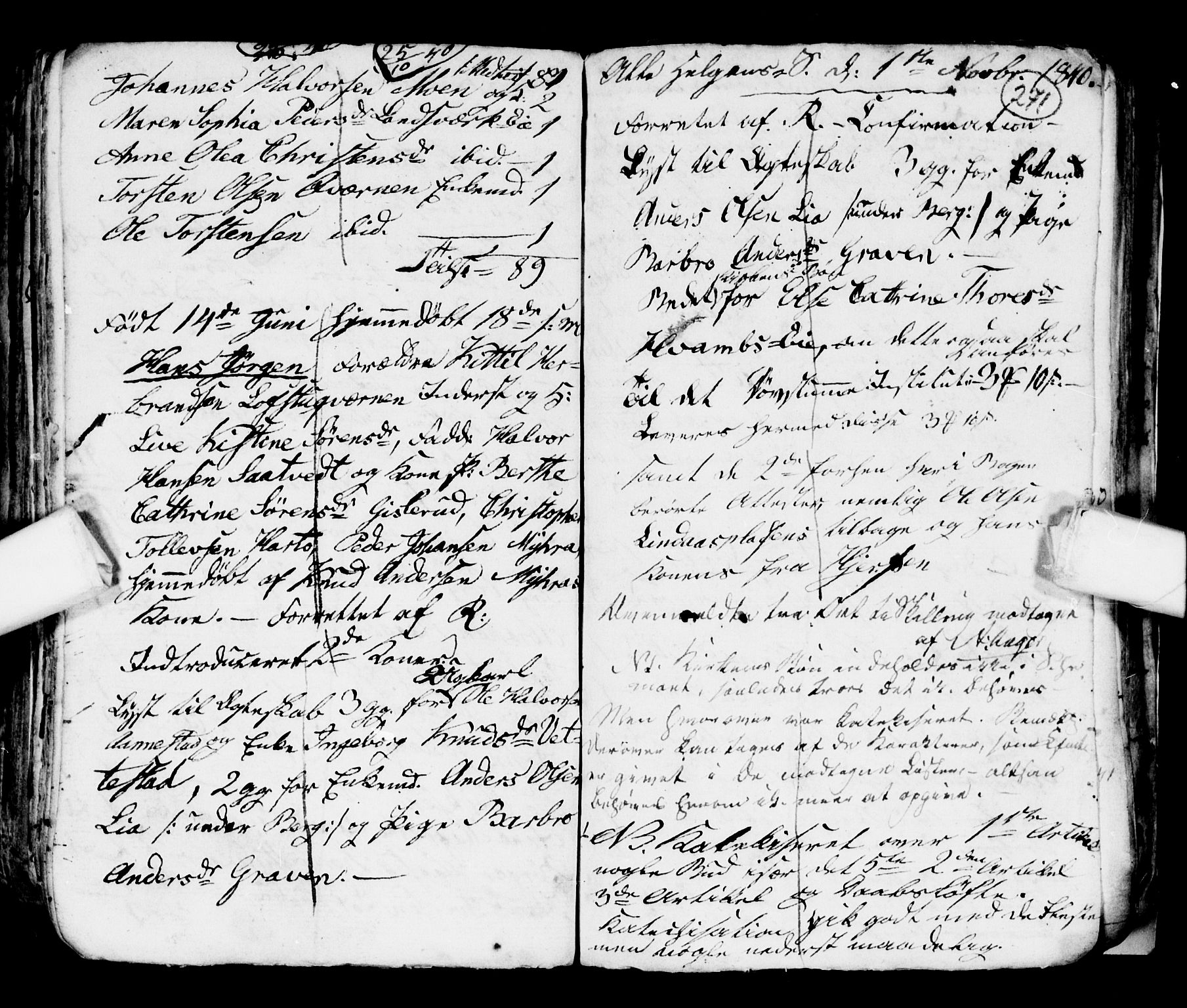 Sandsvær kirkebøker, SAKO/A-244/G/Gd/L0001: Parish register (copy) no. IV 1, 1832-1840, p. 271
