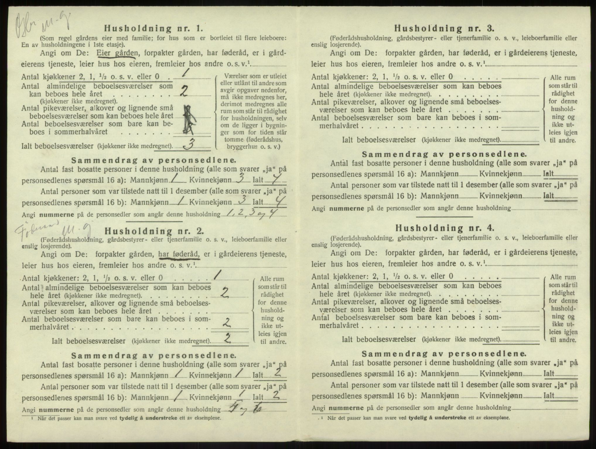 SAB, 1920 census for Førde, 1920, p. 809