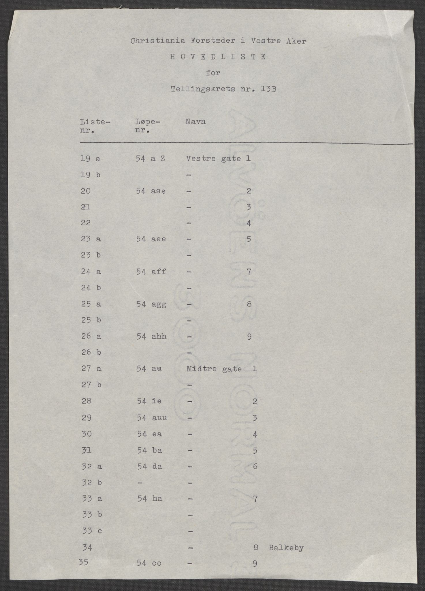 RA, 1875 census for 0218aP Vestre Aker, 1875, p. 134