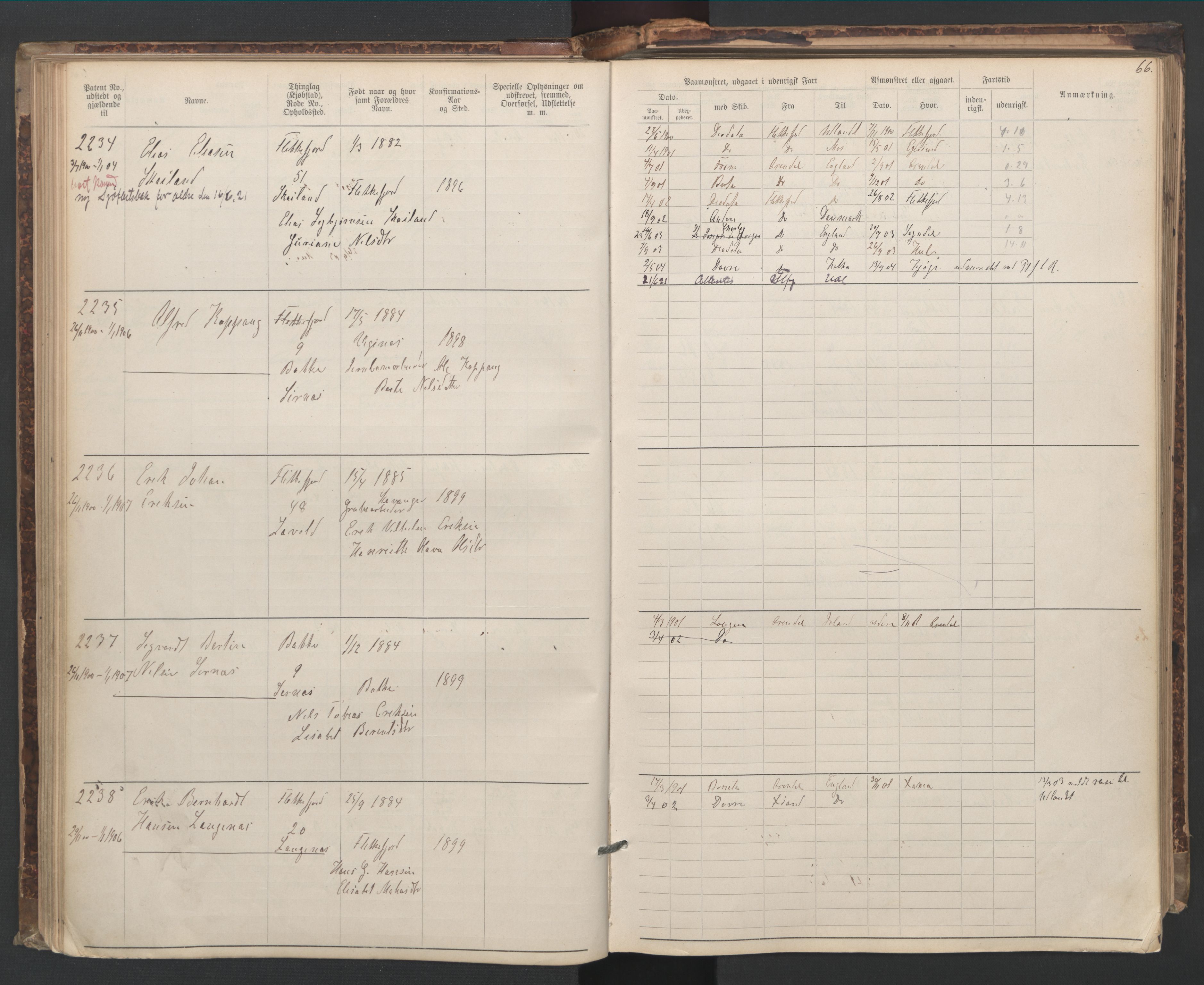 Flekkefjord mønstringskrets, AV/SAK-2031-0018/F/Fa/L0006: Annotasjonsrulle nr 1916-2964 med register, Æ-3, 1891-1948, p. 96