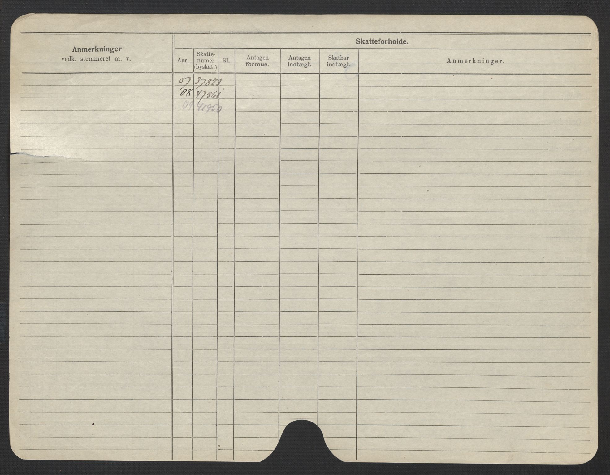 Oslo folkeregister, Registerkort, AV/SAO-A-11715/F/Fa/Fac/L0019: Kvinner, 1906-1914, p. 727b