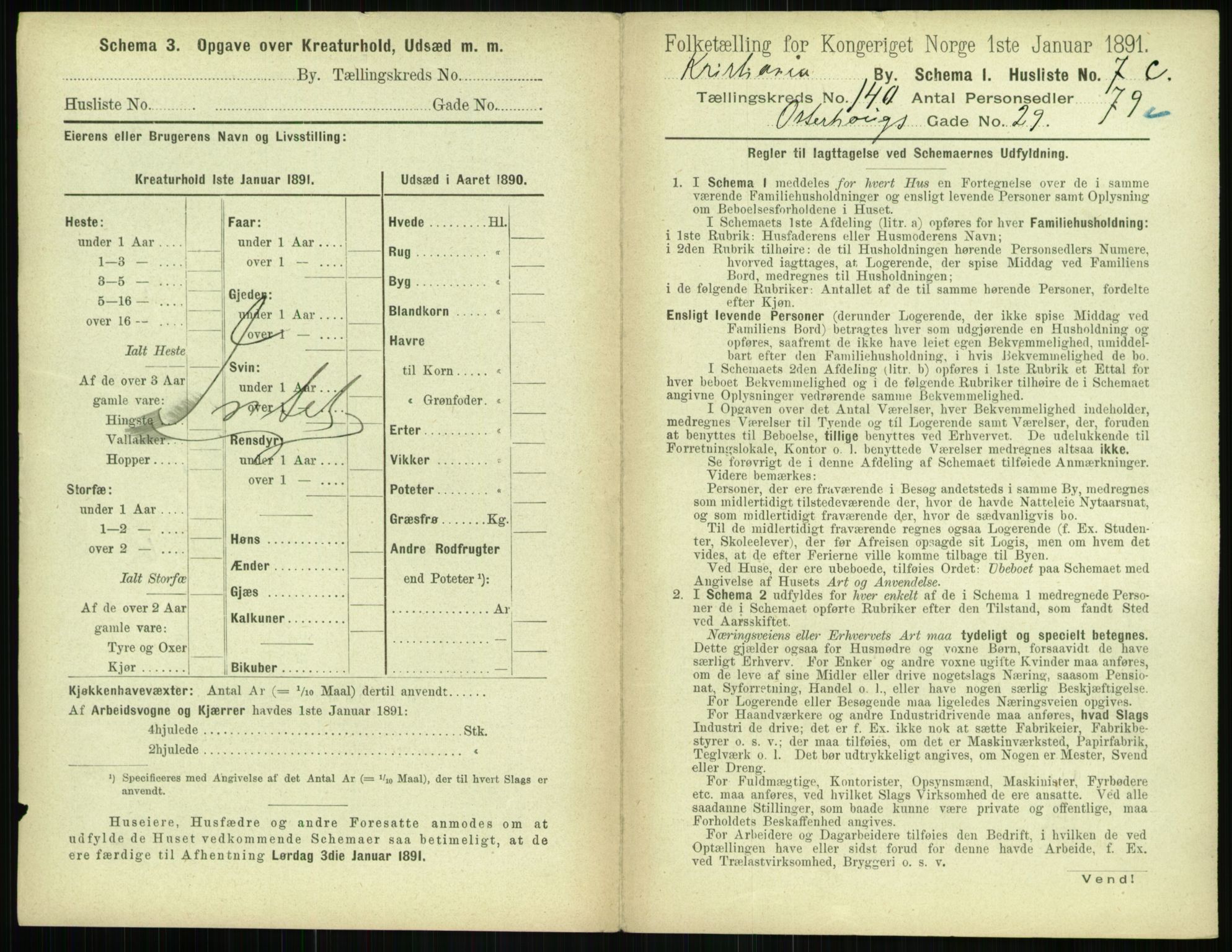 RA, 1891 census for 0301 Kristiania, 1891, p. 77446