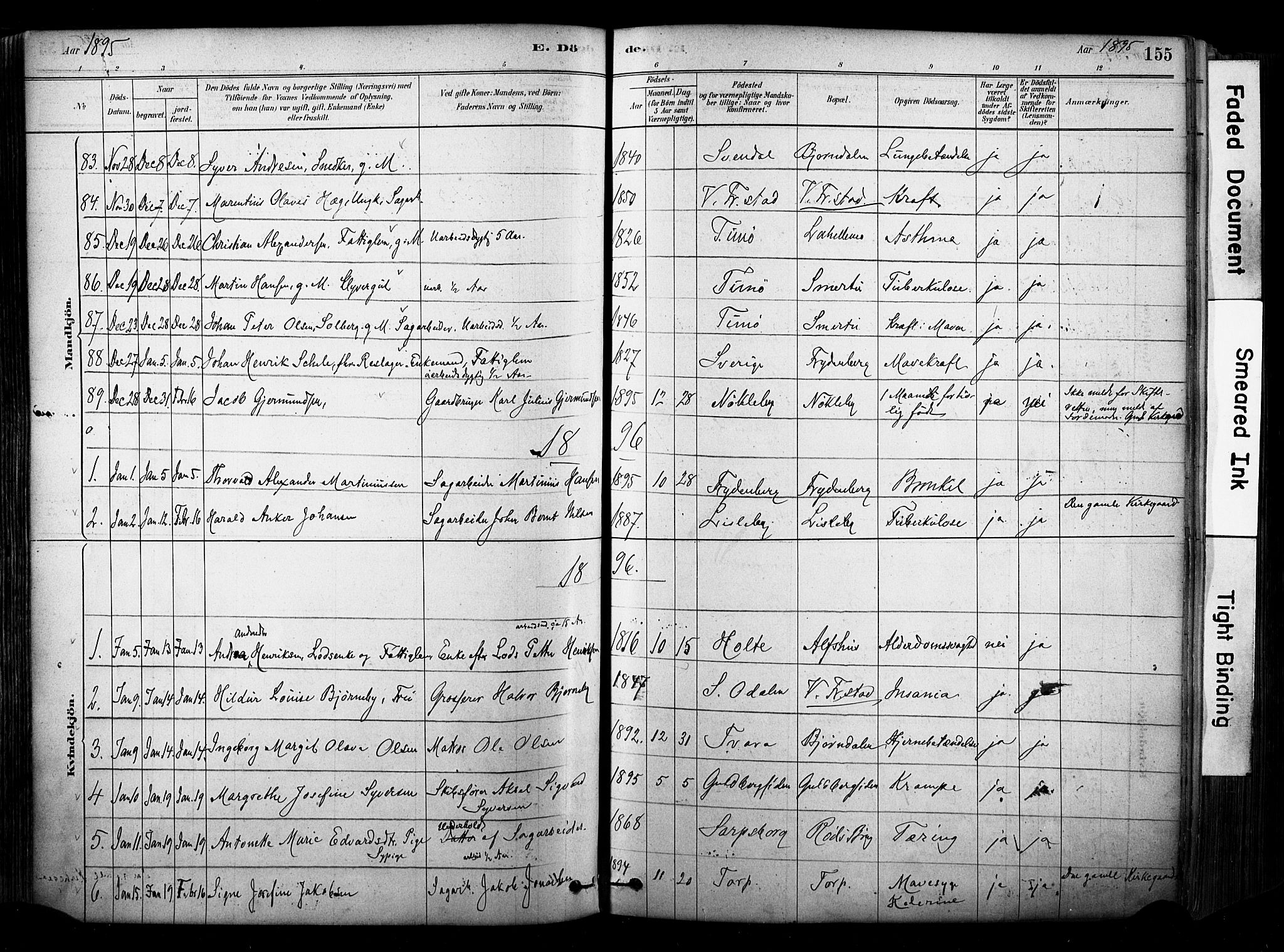 Glemmen prestekontor Kirkebøker, SAO/A-10908/F/Fa/L0012: Parish register (official) no. 12, 1878-1973, p. 155