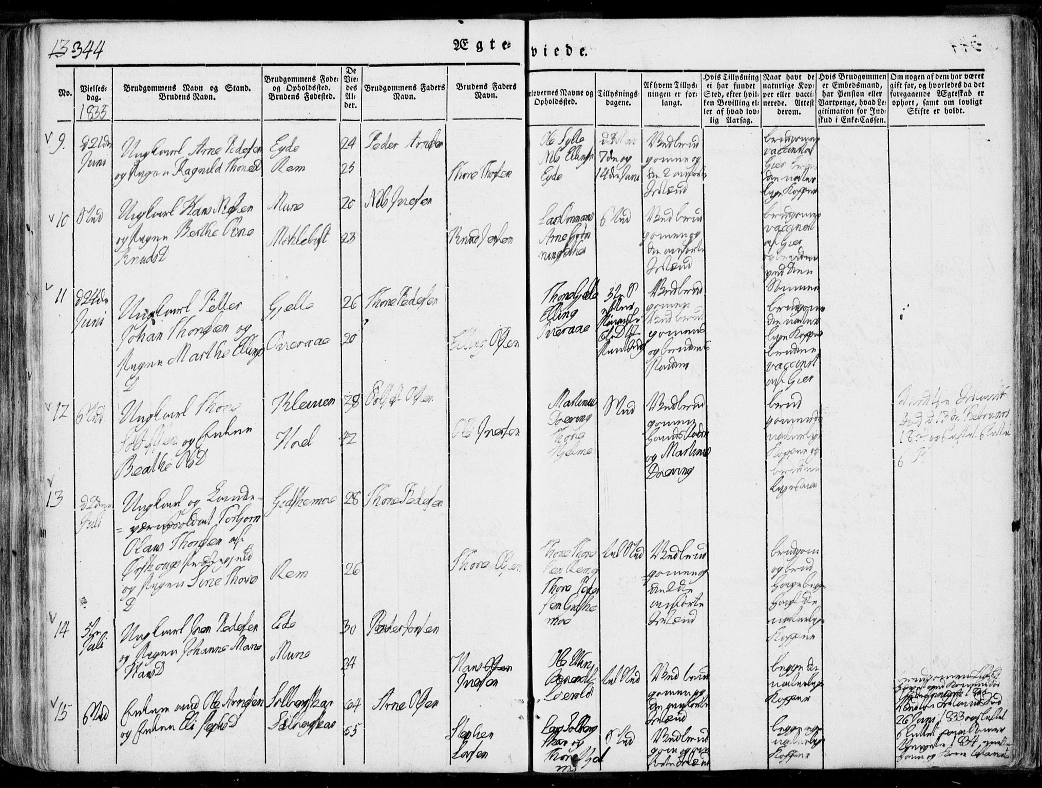 Ministerialprotokoller, klokkerbøker og fødselsregistre - Møre og Romsdal, SAT/A-1454/519/L0248: Parish register (official) no. 519A07, 1829-1860, p. 344
