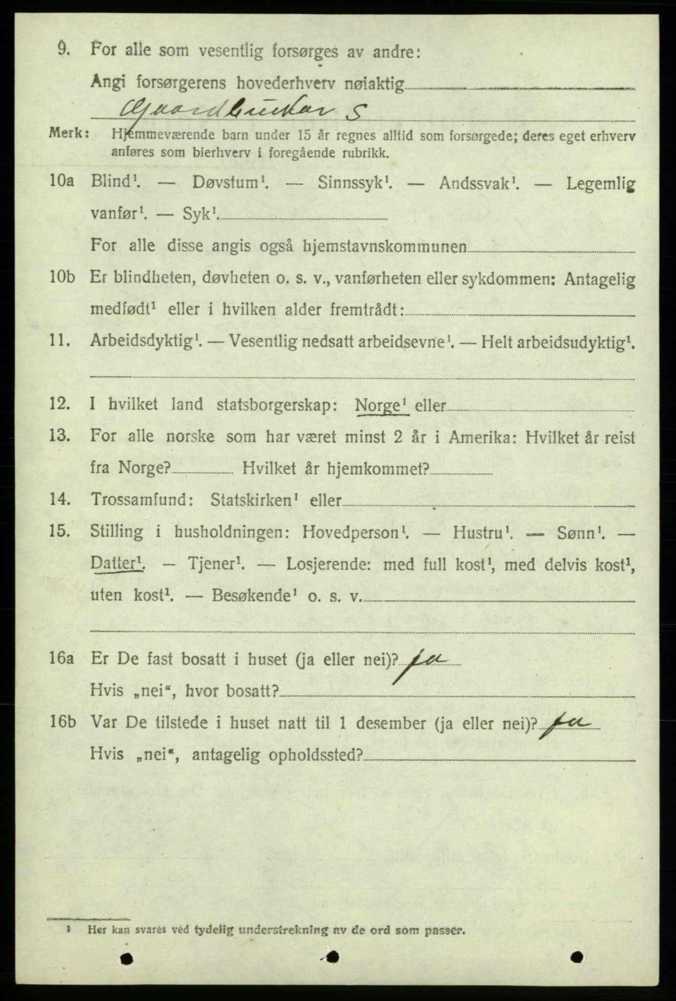 SAB, 1920 census for Varaldsøy, 1920, p. 1384