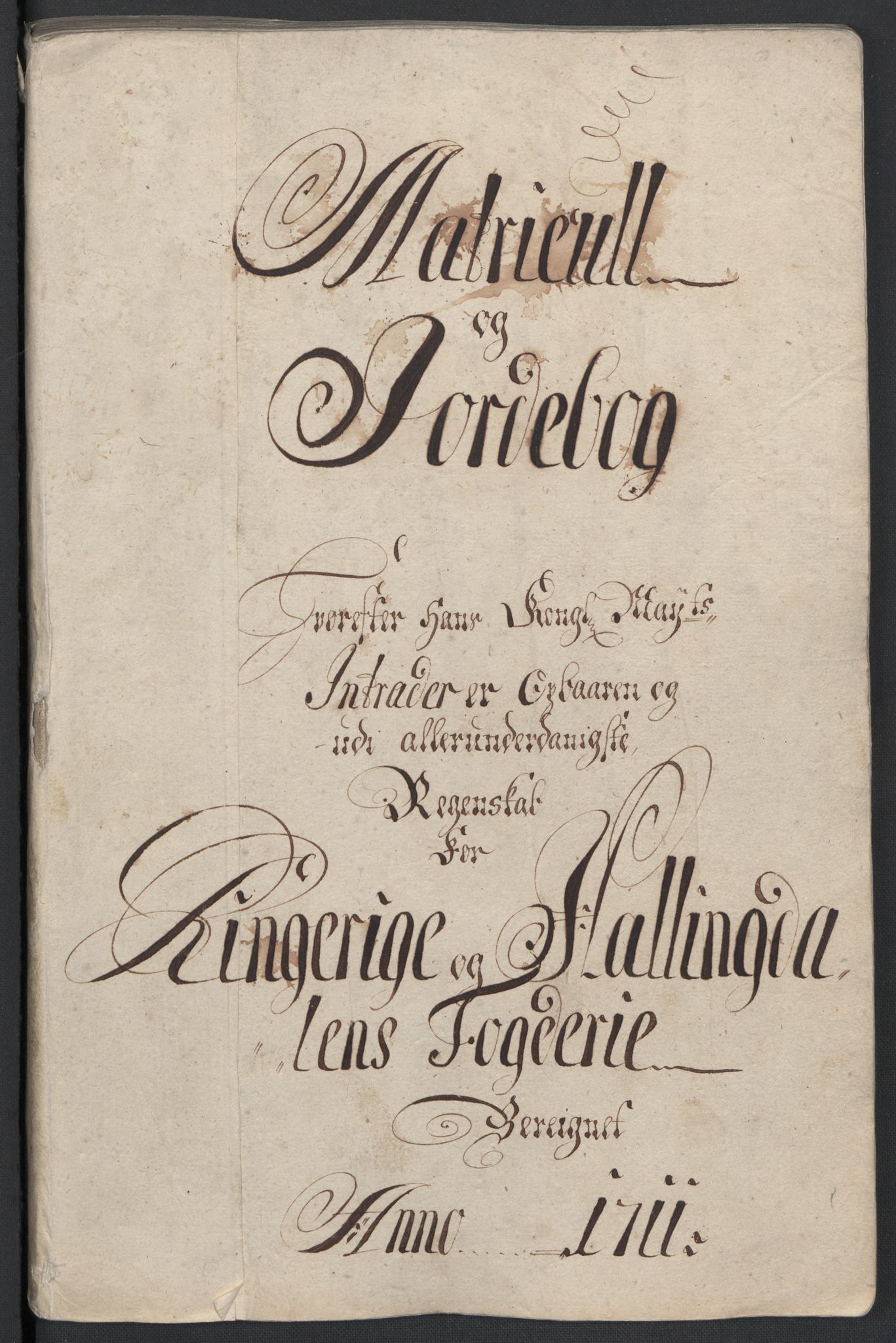 Rentekammeret inntil 1814, Reviderte regnskaper, Fogderegnskap, AV/RA-EA-4092/R23/L1469: Fogderegnskap Ringerike og Hallingdal, 1711, p. 22