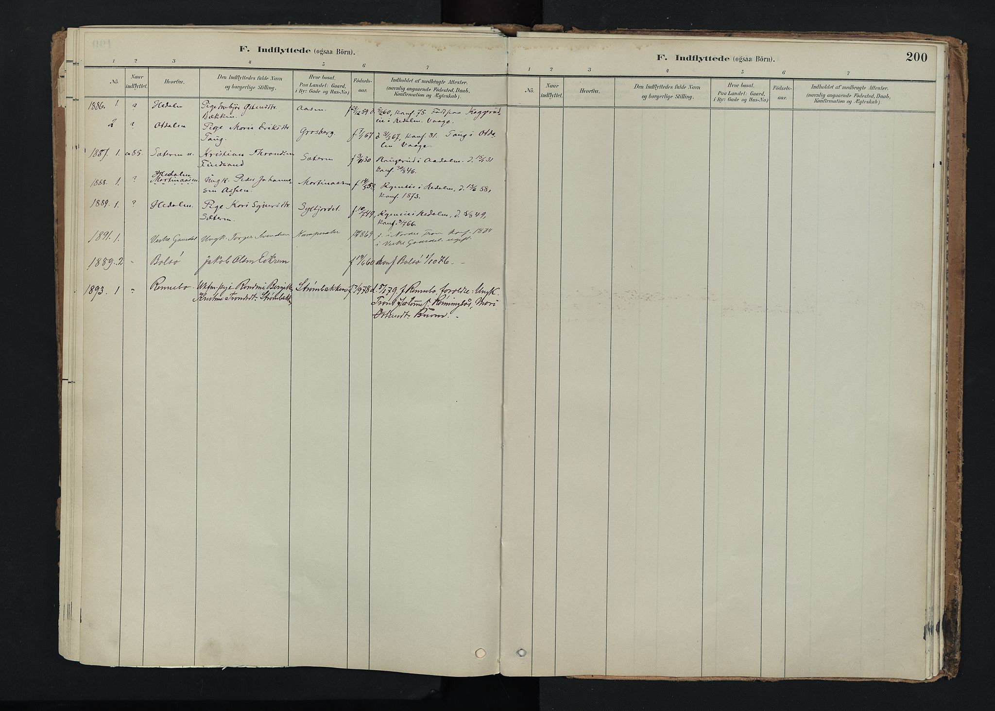 Nord-Fron prestekontor, SAH/PREST-080/H/Ha/Haa/L0005: Parish register (official) no. 5, 1884-1914, p. 200
