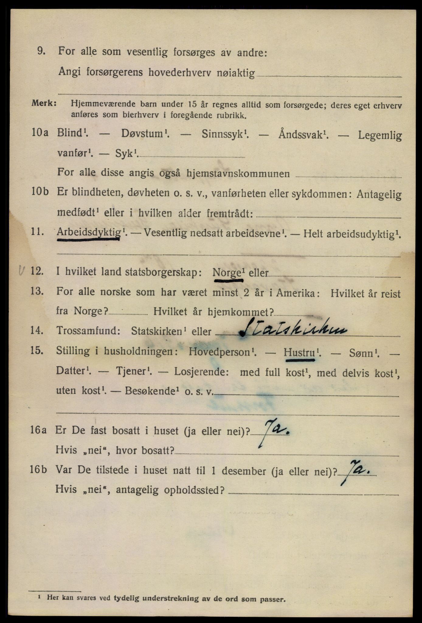 SAO, 1920 census for Kristiania, 1920, p. 536122