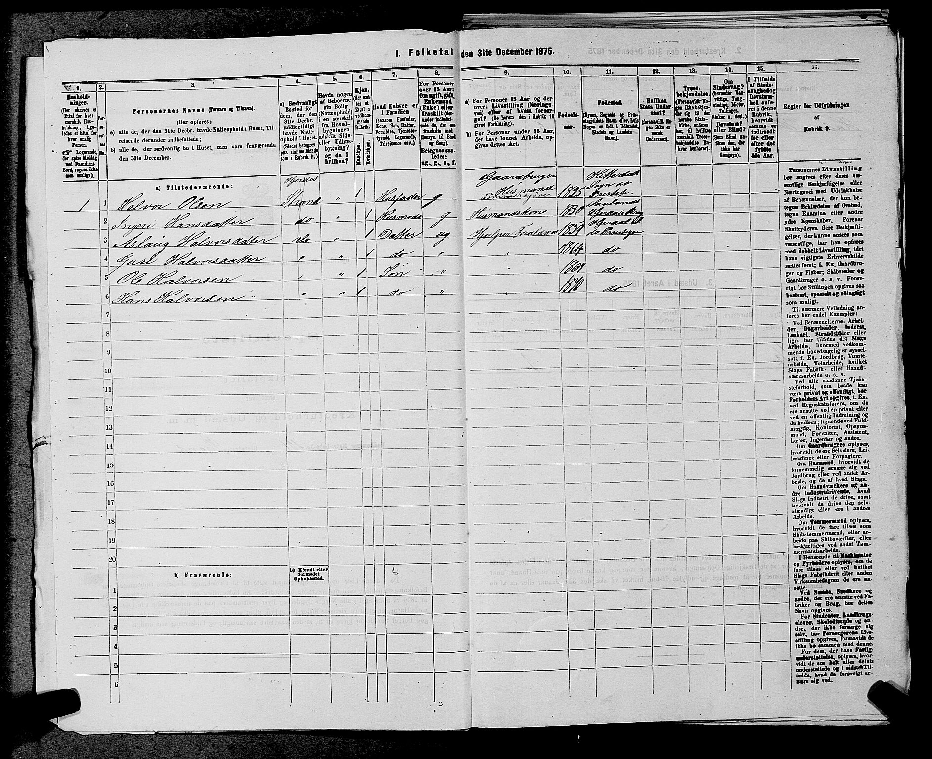 SAKO, 1875 census for 0827P Hjartdal, 1875, p. 340