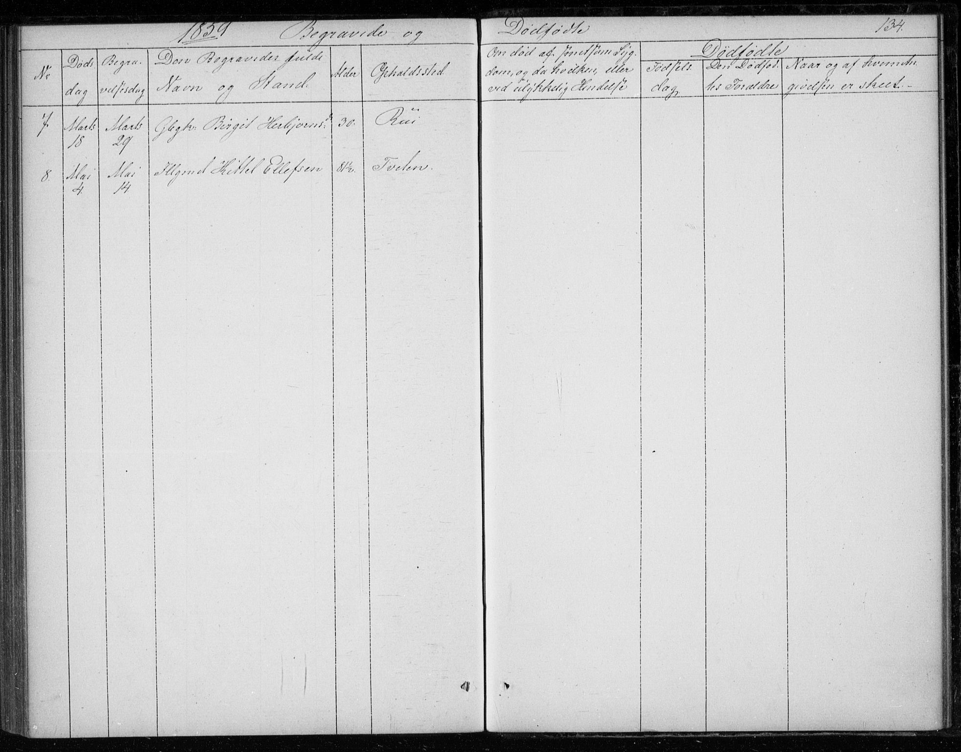 Gransherad kirkebøker, SAKO/A-267/F/Fb/L0003: Parish register (official) no. II 3, 1844-1859, p. 134