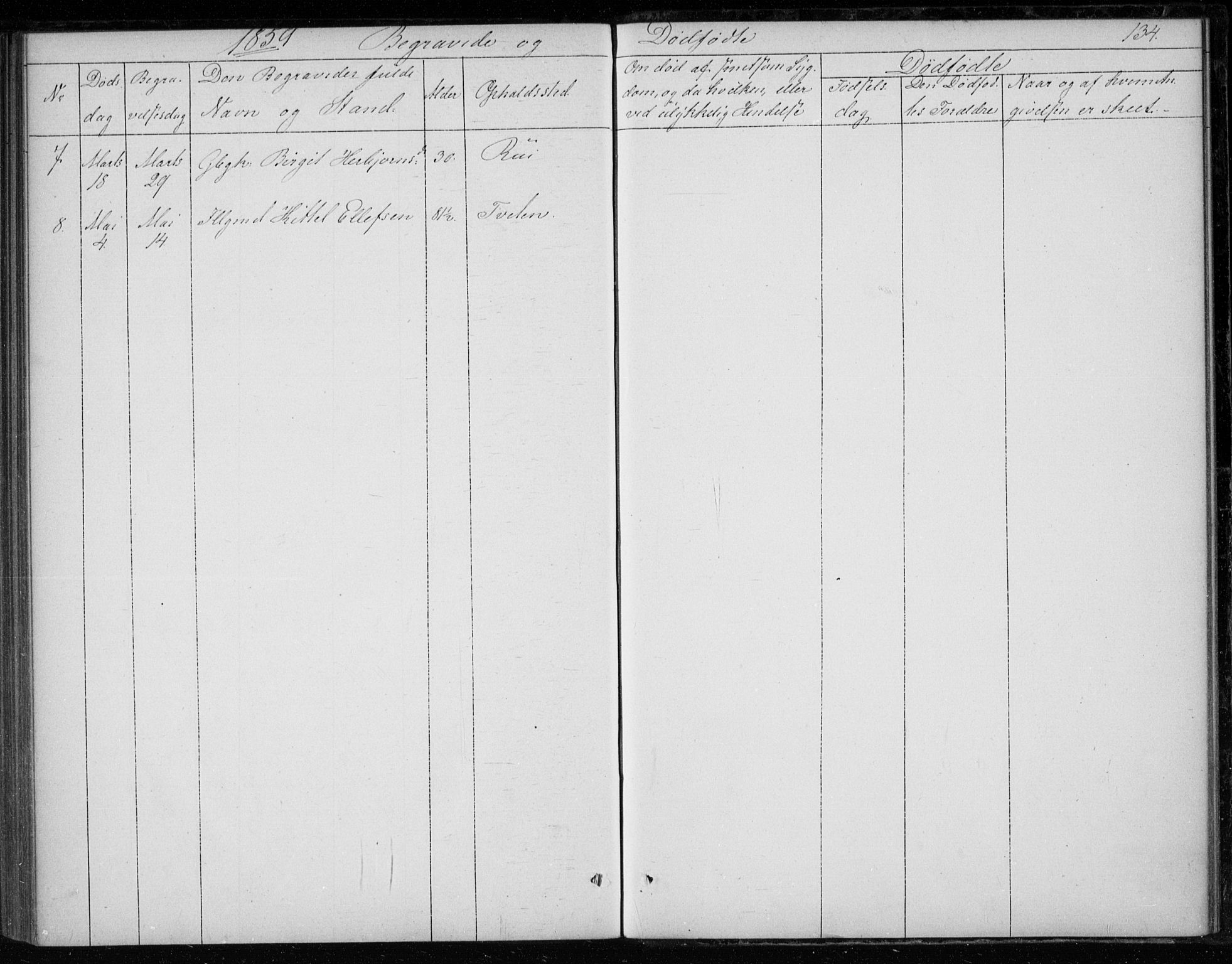 Gransherad kirkebøker, AV/SAKO-A-267/F/Fb/L0003: Parish register (official) no. II 3, 1844-1859, p. 134