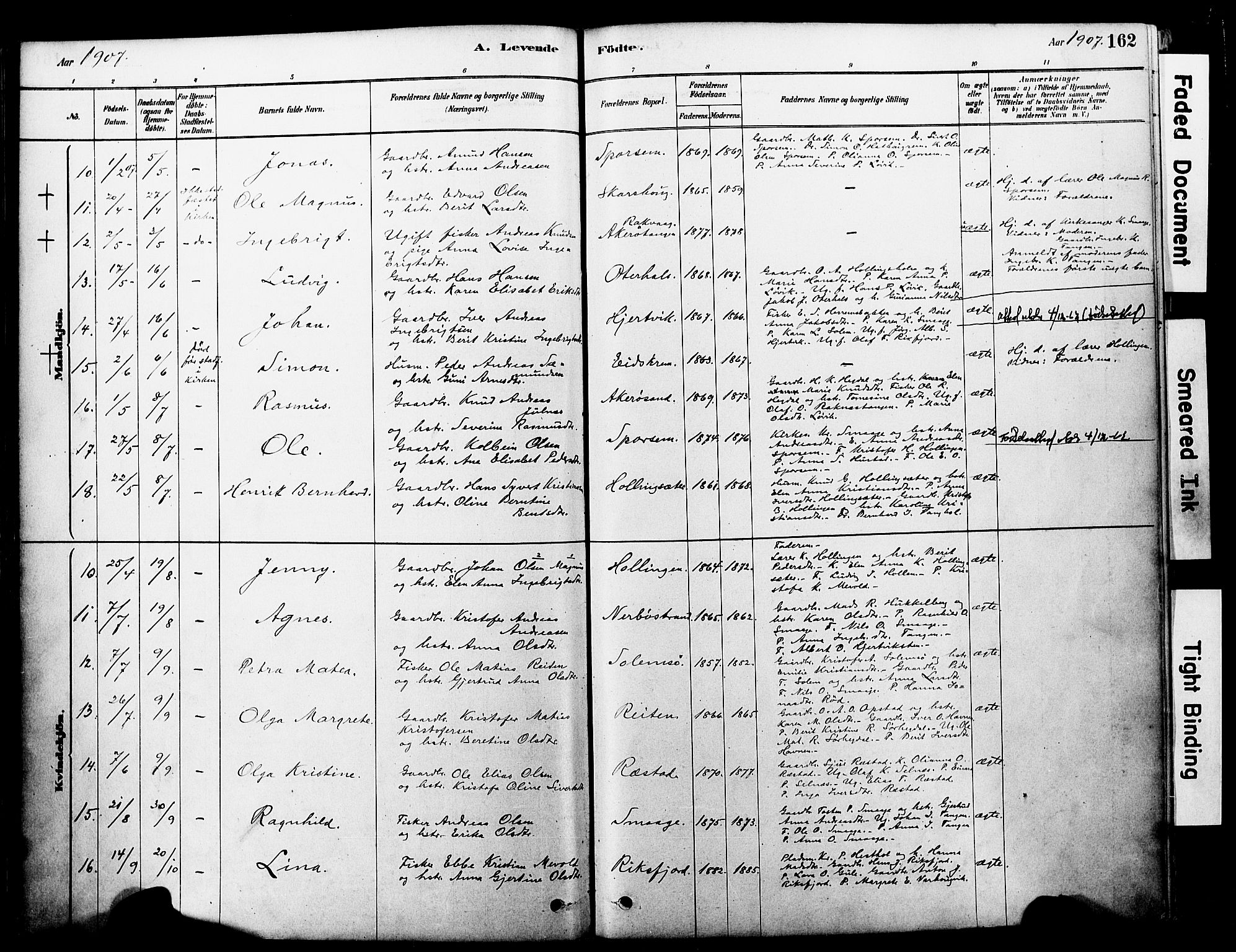 Ministerialprotokoller, klokkerbøker og fødselsregistre - Møre og Romsdal, SAT/A-1454/560/L0721: Parish register (official) no. 560A05, 1878-1917, p. 162