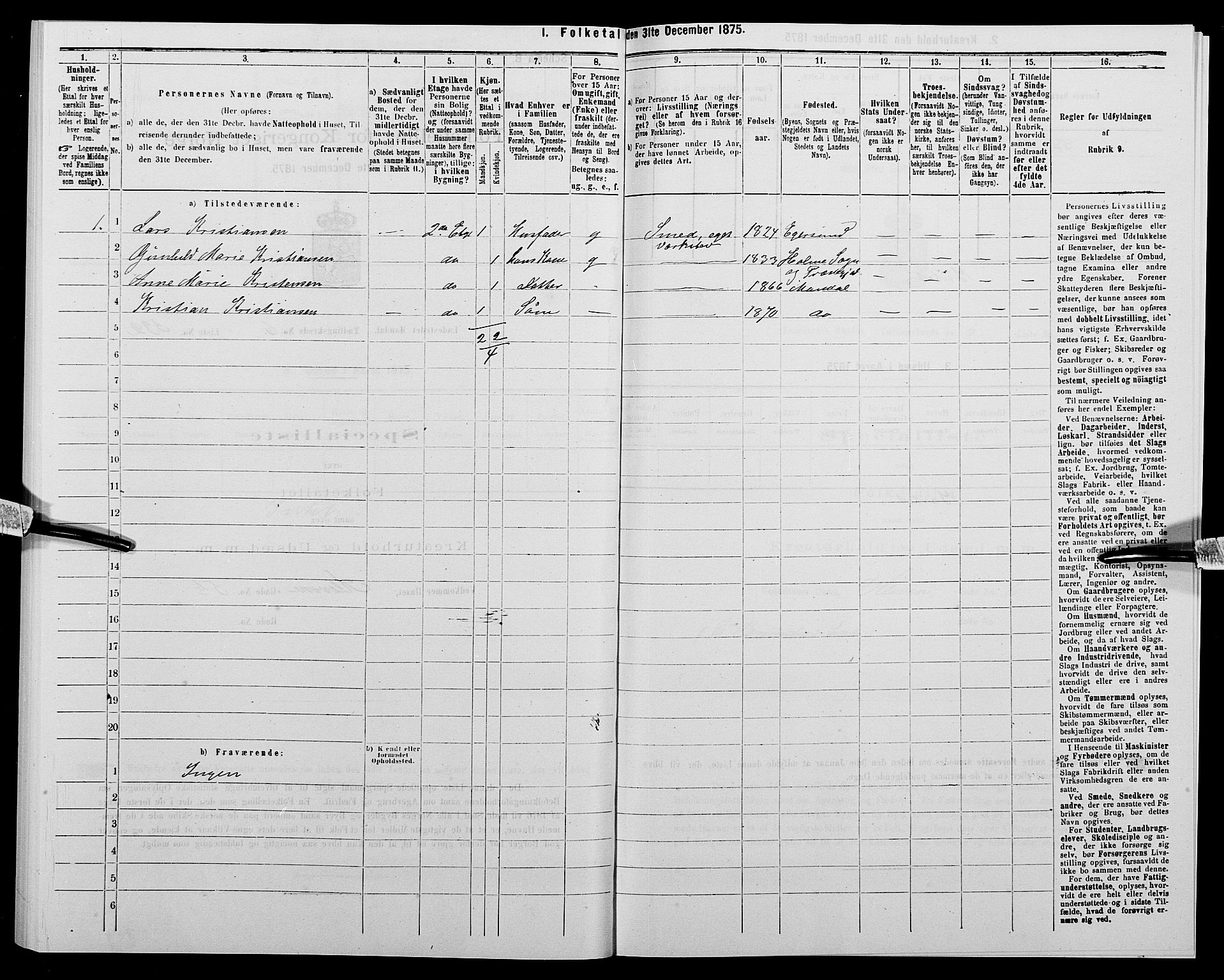 SAK, 1875 census for 1002B Mandal/Mandal, 1875, p. 1114