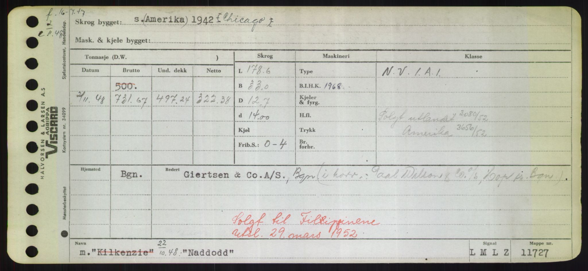 Sjøfartsdirektoratet med forløpere, Skipsmålingen, RA/S-1627/H/Hd/L0026: Fartøy, N-Norhol, p. 11