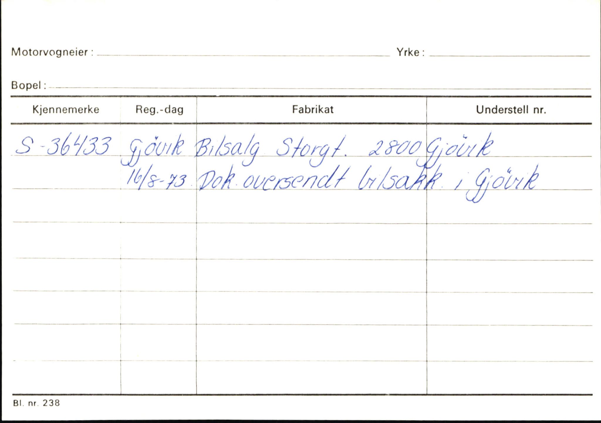 Statens vegvesen, Sogn og Fjordane vegkontor, AV/SAB-A-5301/4/F/L0145: Registerkort Vågsøy S-Å. Årdal I-P, 1945-1975, p. 1729