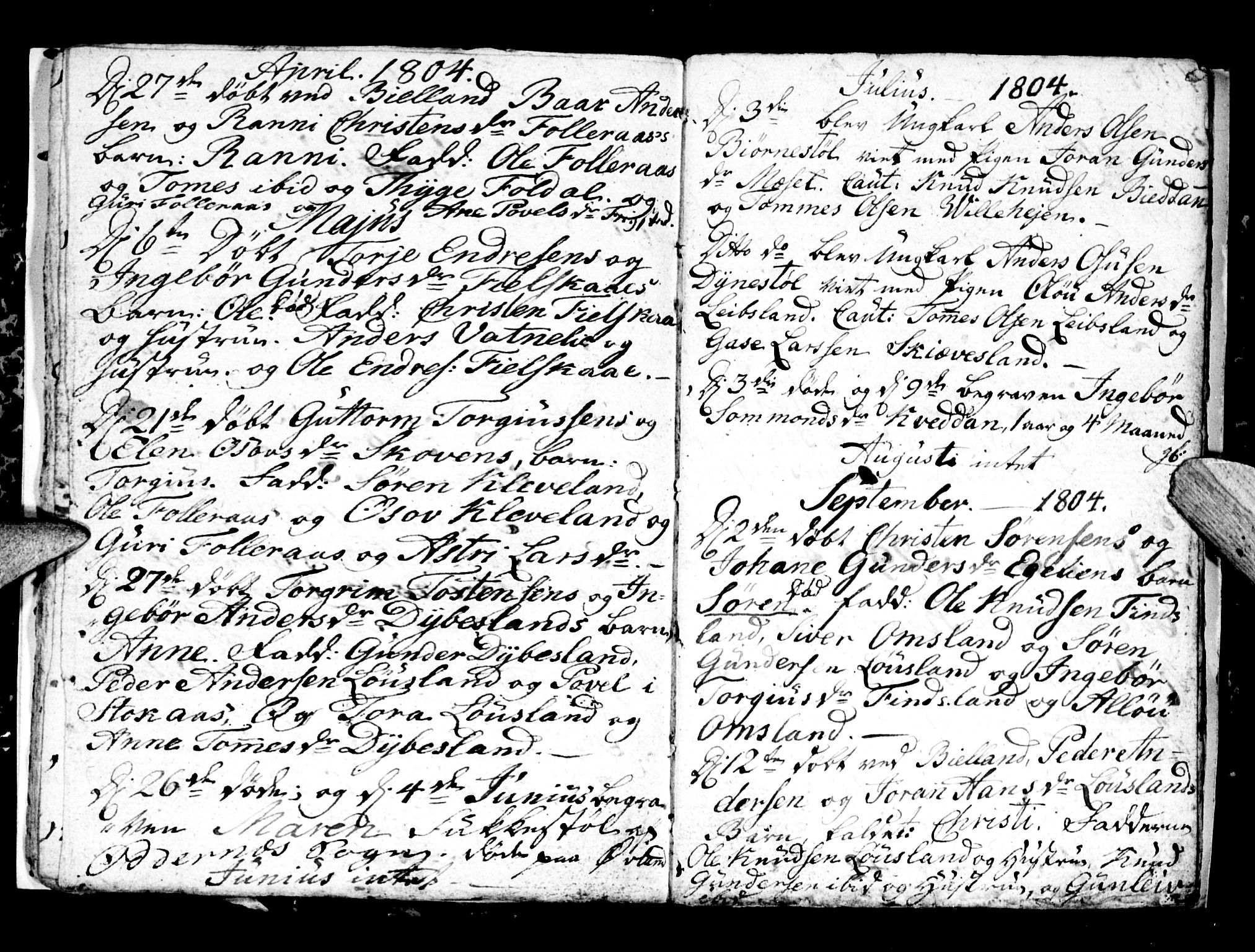 Bjelland sokneprestkontor, AV/SAK-1111-0005/F/Fa/Fab/L0001: Parish register (official) no. A 1, 1799-1810