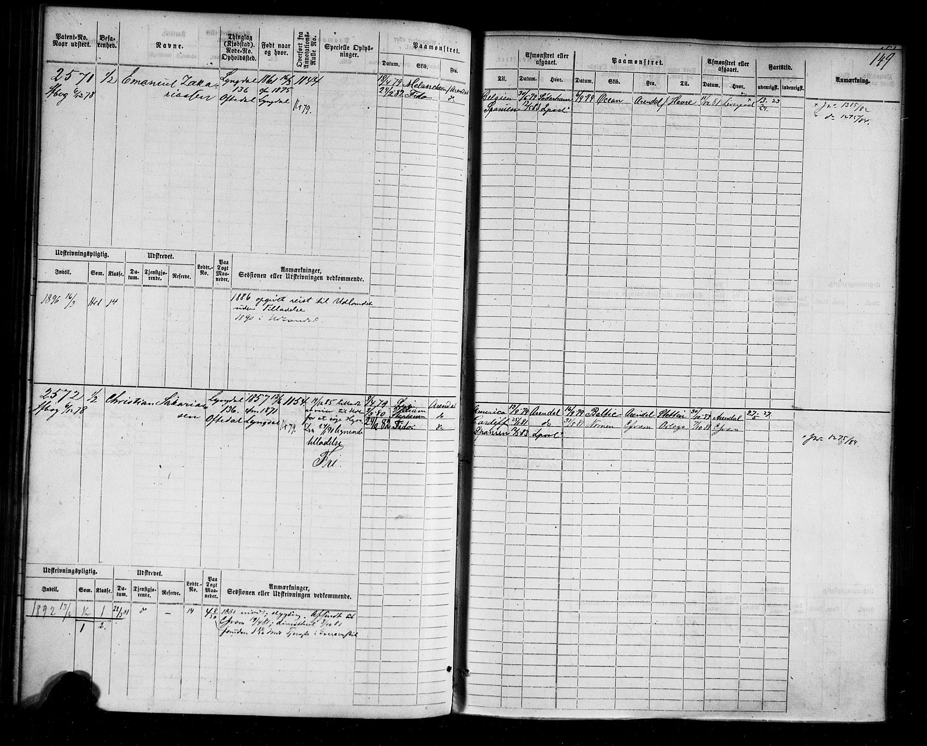 Farsund mønstringskrets, AV/SAK-2031-0017/F/Fb/L0004: Hovedrulle nr 2275-3040, M-7, 1875-1915, p. 152