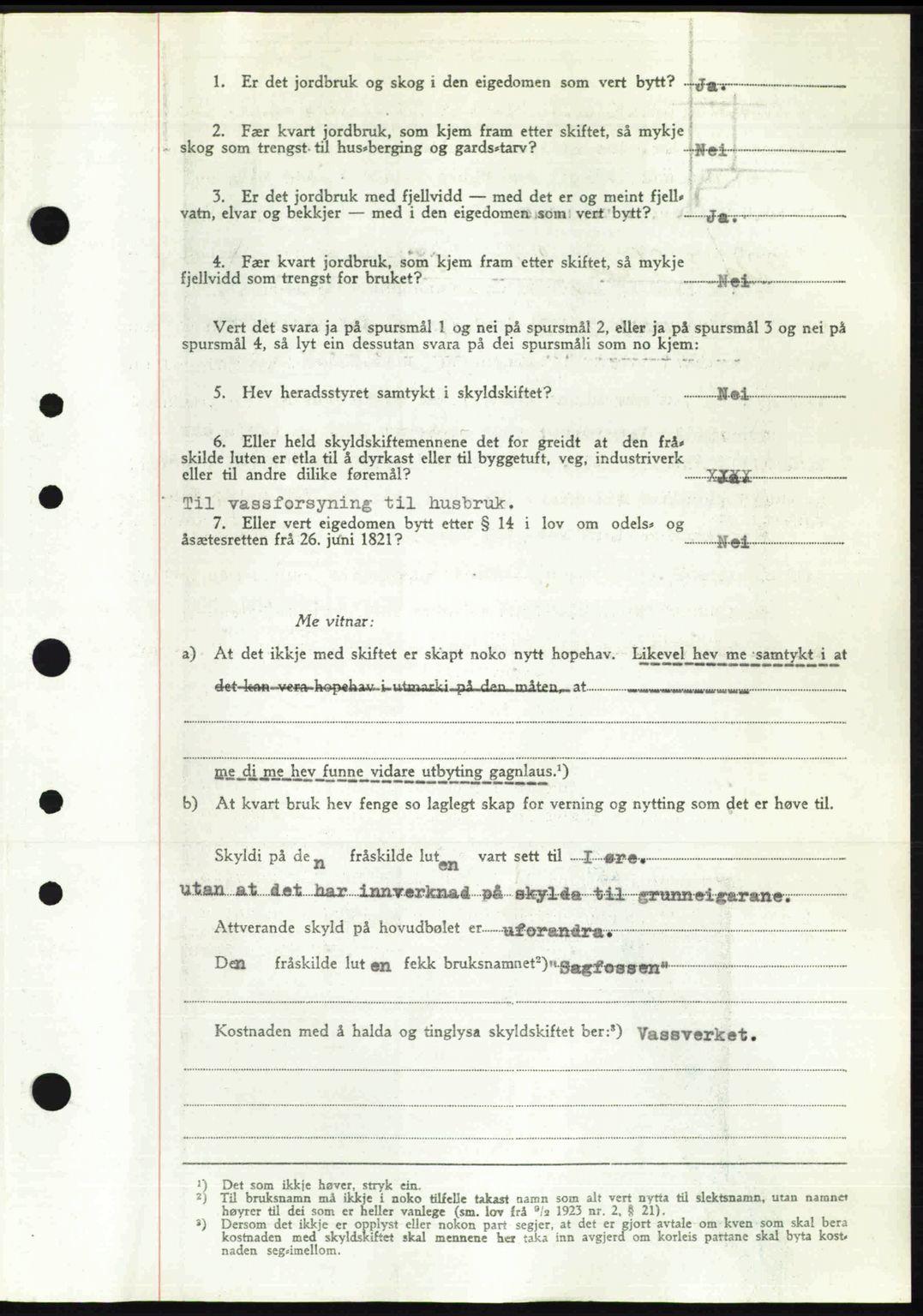 Nordre Sunnmøre sorenskriveri, AV/SAT-A-0006/1/2/2C/2Ca: Mortgage book no. A32, 1949-1949, Diary no: : 2627/1949